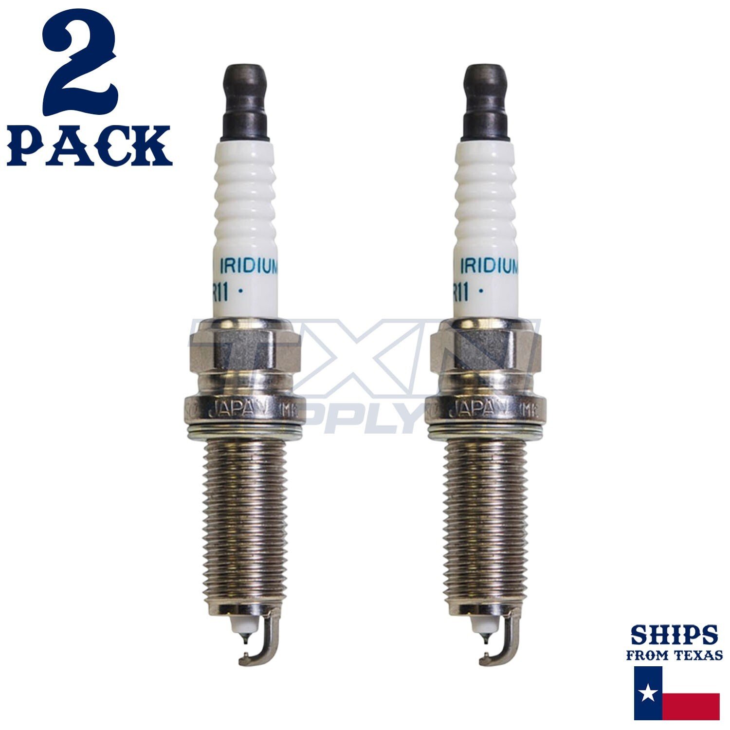 2 Pack Denso 3439 Iridium Long Life Spark Plugs FXE20HR11 - Image 1