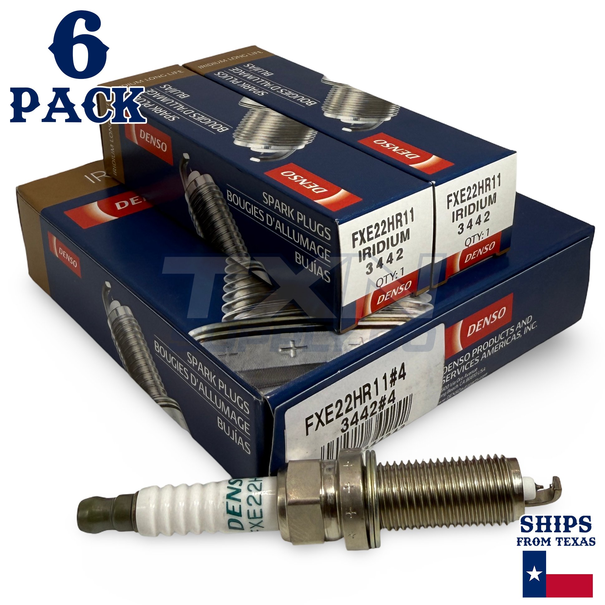 6 Pack Denso 3442 Iridium Long Life Spark Plugs FXE22HR11