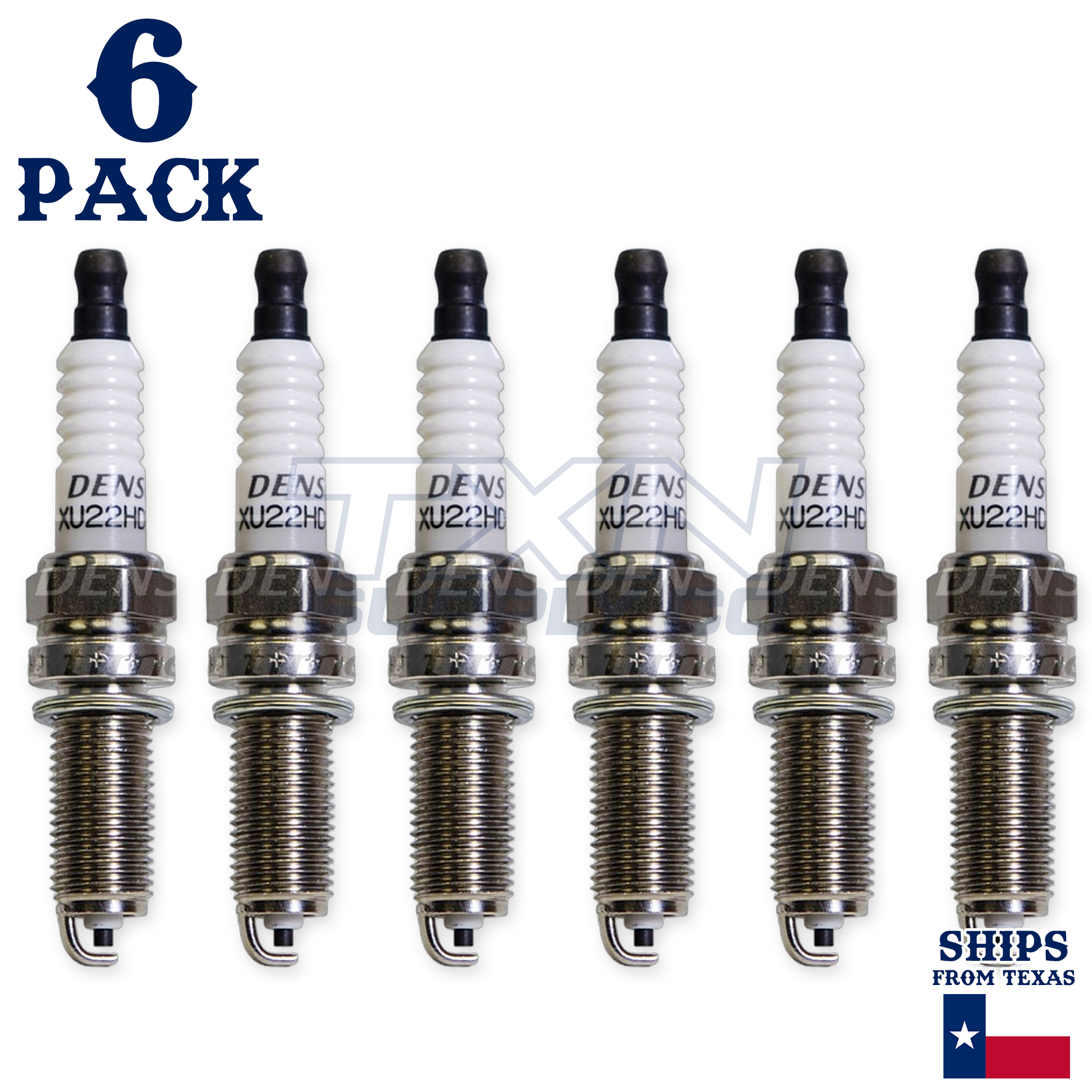 6 Pack Denso 3445 Standard Spark Plugs XU22HDR9 - Image 1