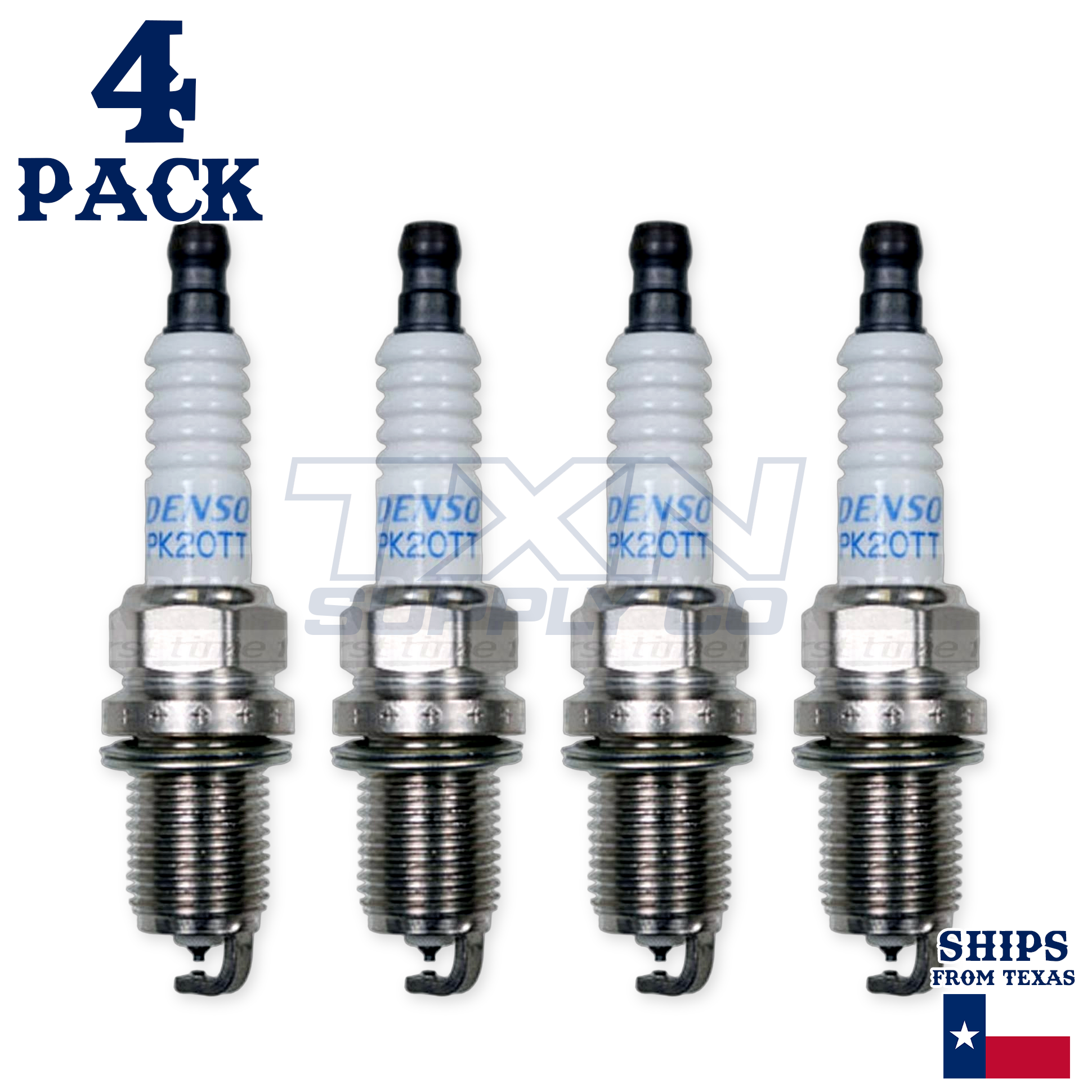 4 Pack Denso 4504 Platinum Power Spark Plugs PK20TT - Image 1
