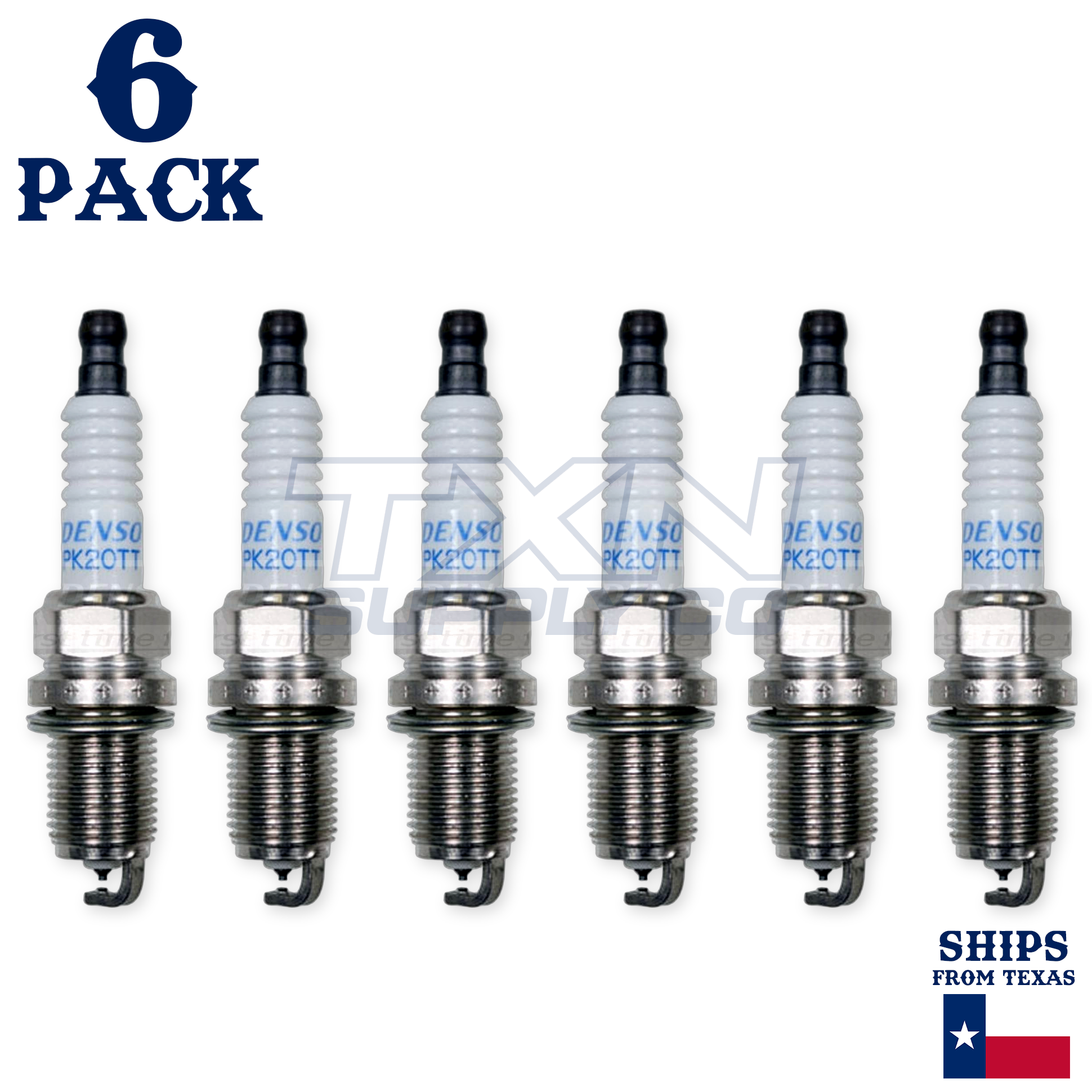 6 Pack Denso 4504 Platinum Power Spark Plugs PK20TT - Image 1