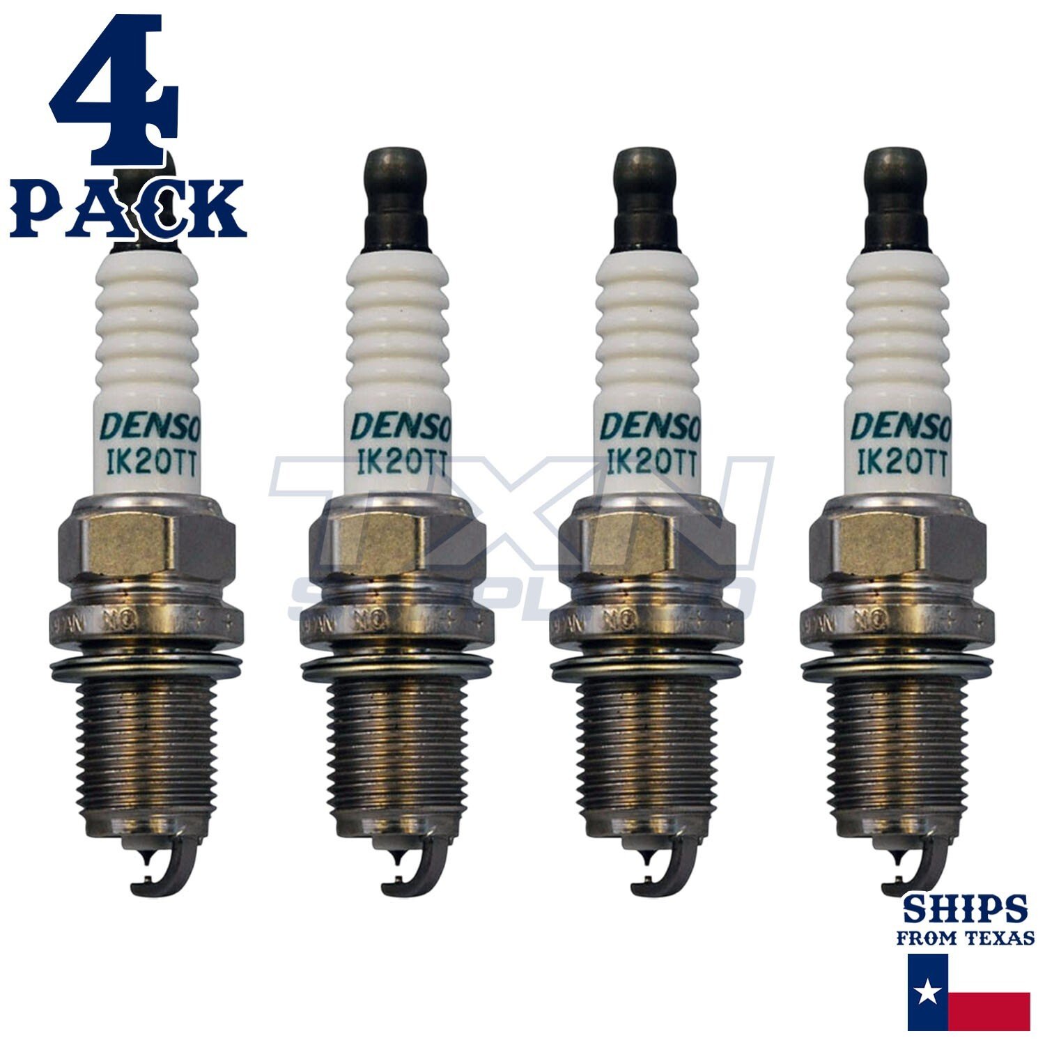 4 Pack Denso 4702 Iridium TT Spark Plugs IK20TT - Image 1