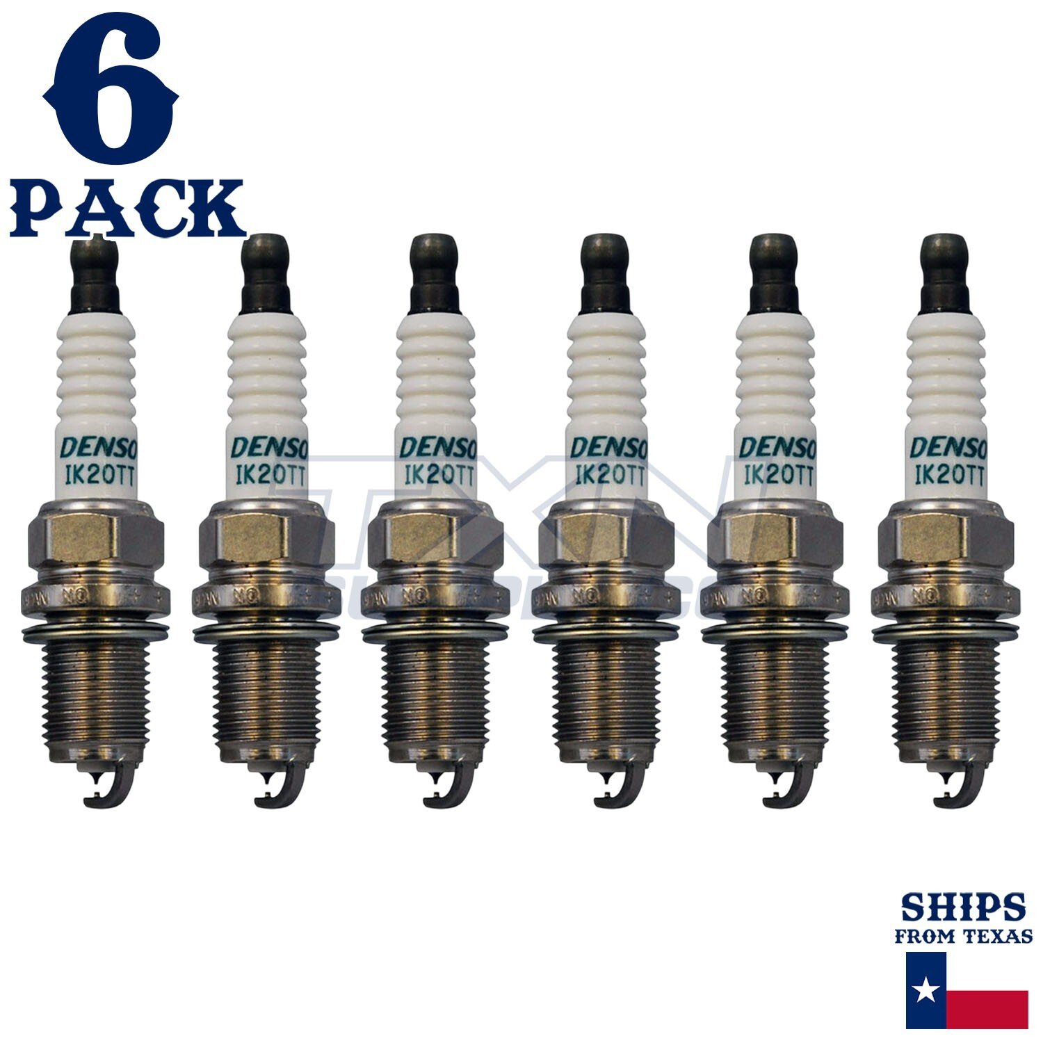 6 Pack Denso 4702 Iridium TT Spark Plugs IK20TT