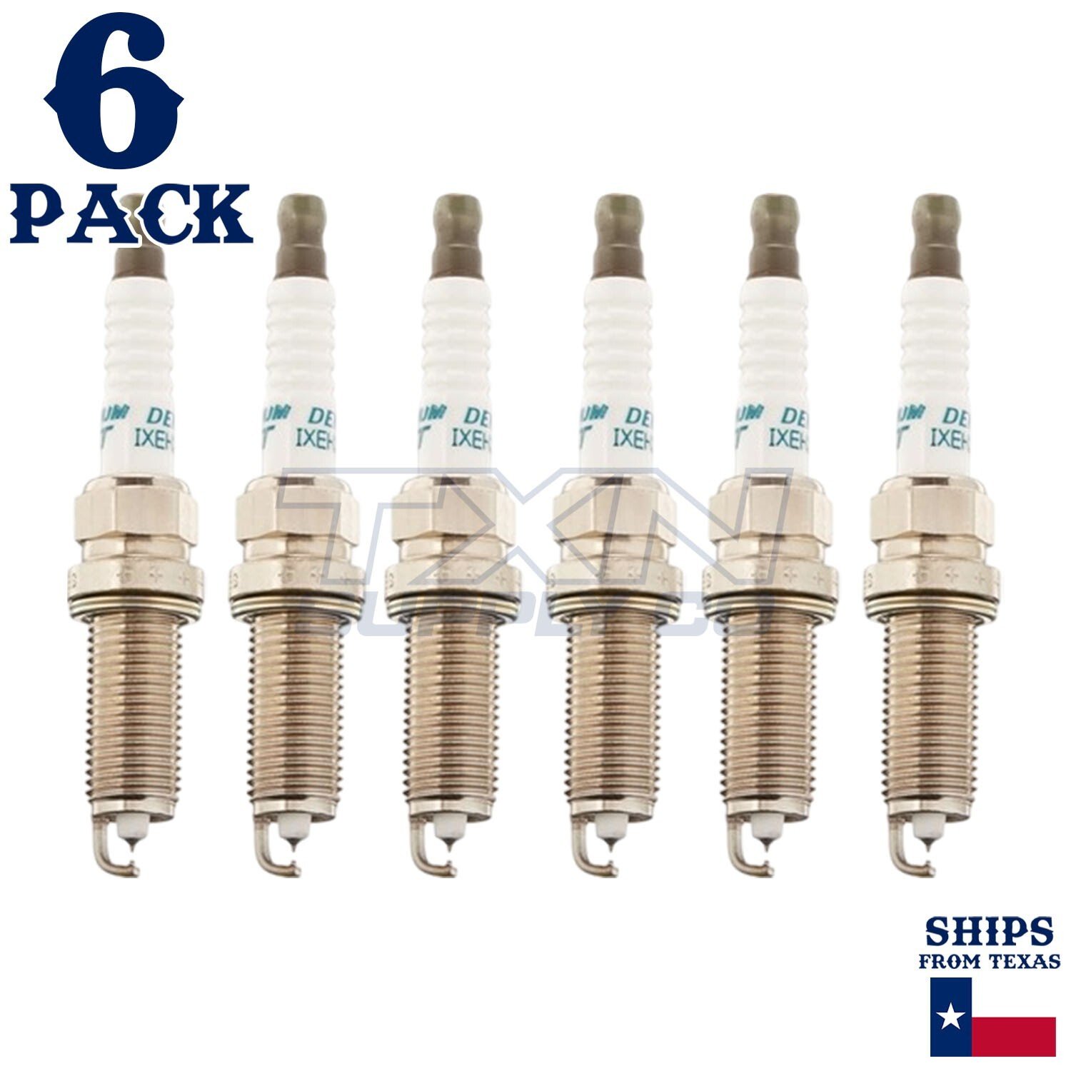 6 Pack Denso 4712 Iridium TT Spark Plugs IXEH22TT