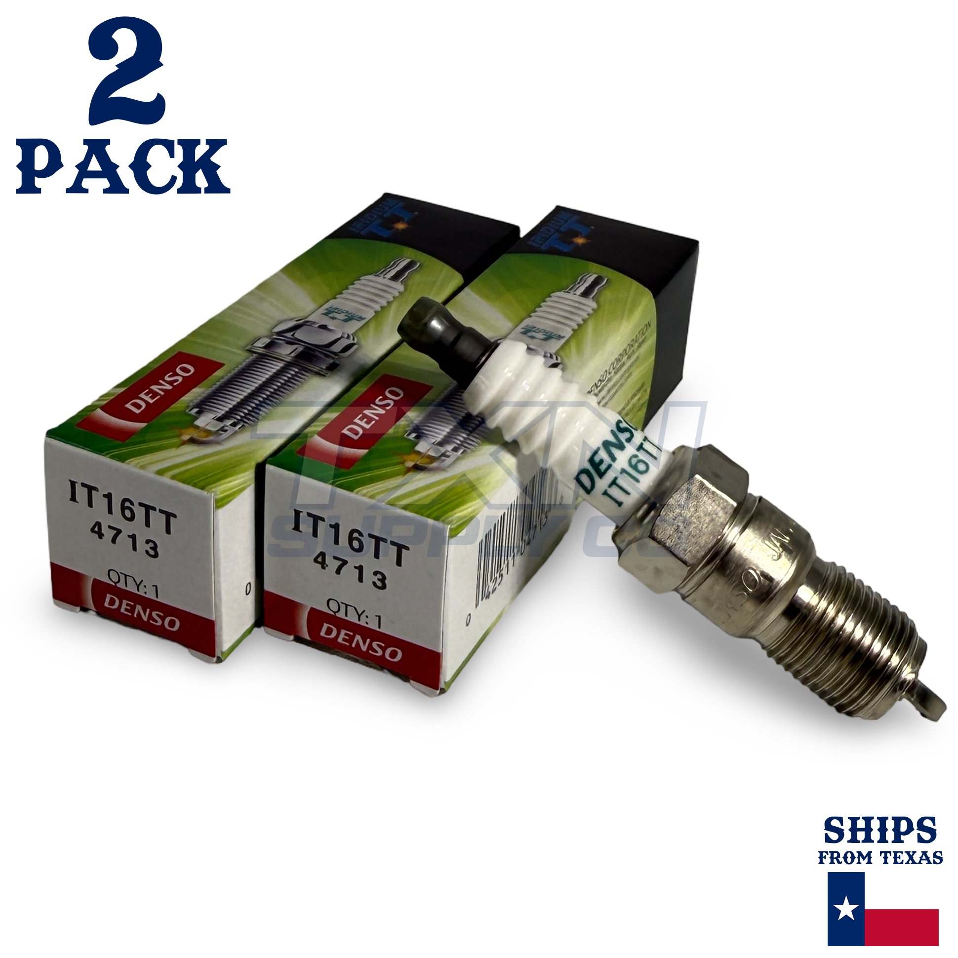 2 Pack Denso 4713 Iridium TT Spark Plug IT16TT - Image 1