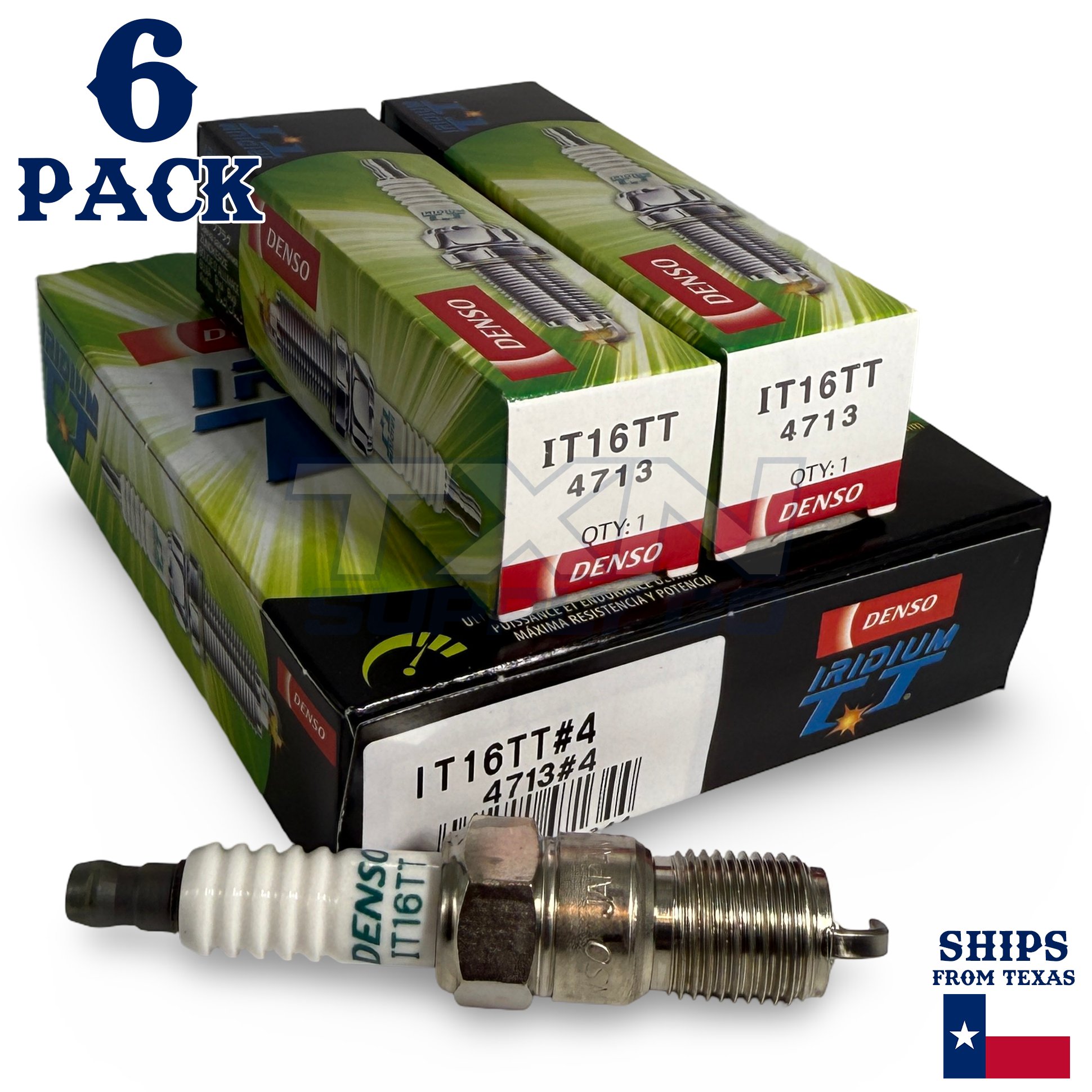 6 Pack Denso 4713 Iridium TT Spark Plugs IT16TT