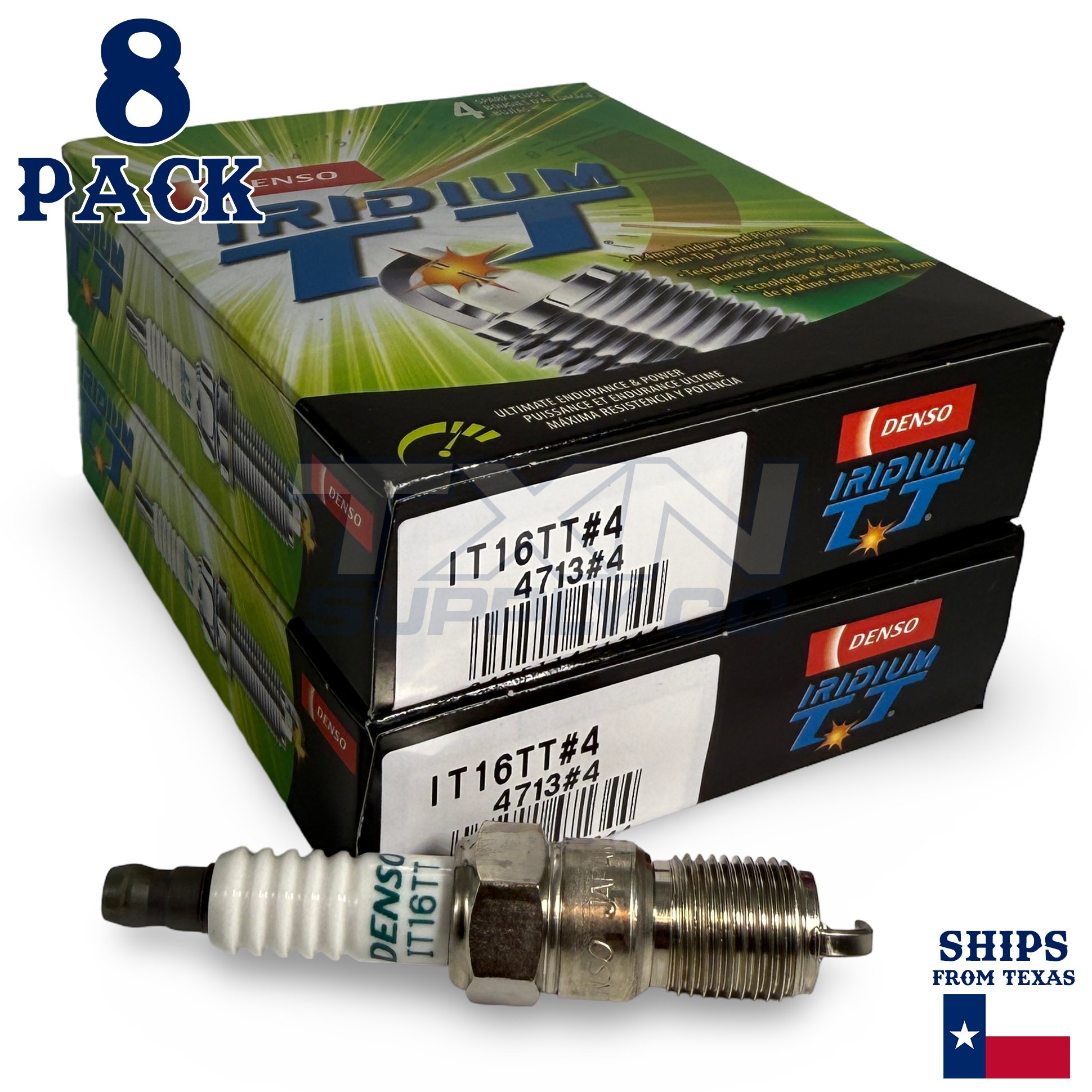 8 Pack Denso 4713 Iridium TT Spark Plugs IT16TT