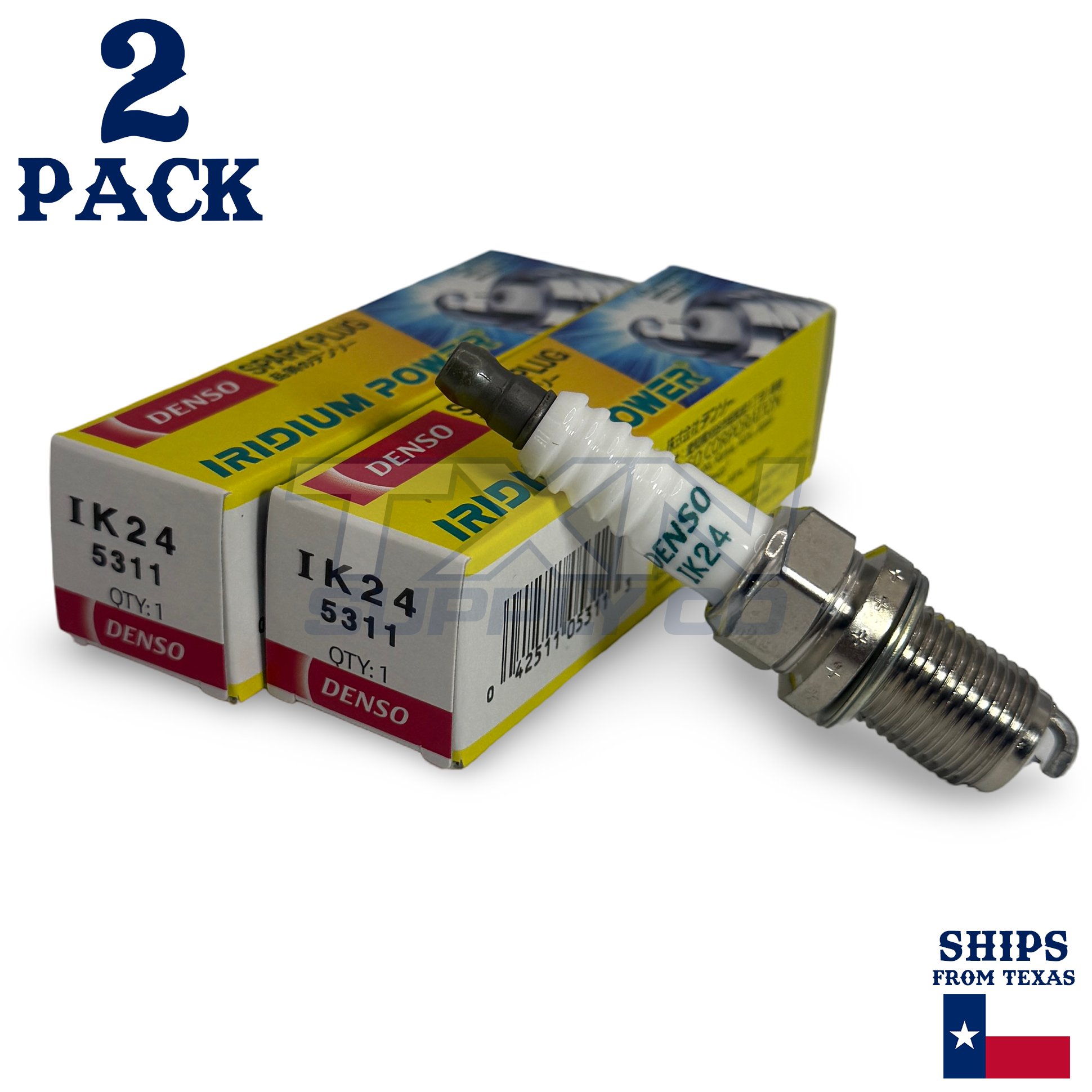 2 Pack Denso 5311 Iridium Power Spark Plugs IK24 - Image 1