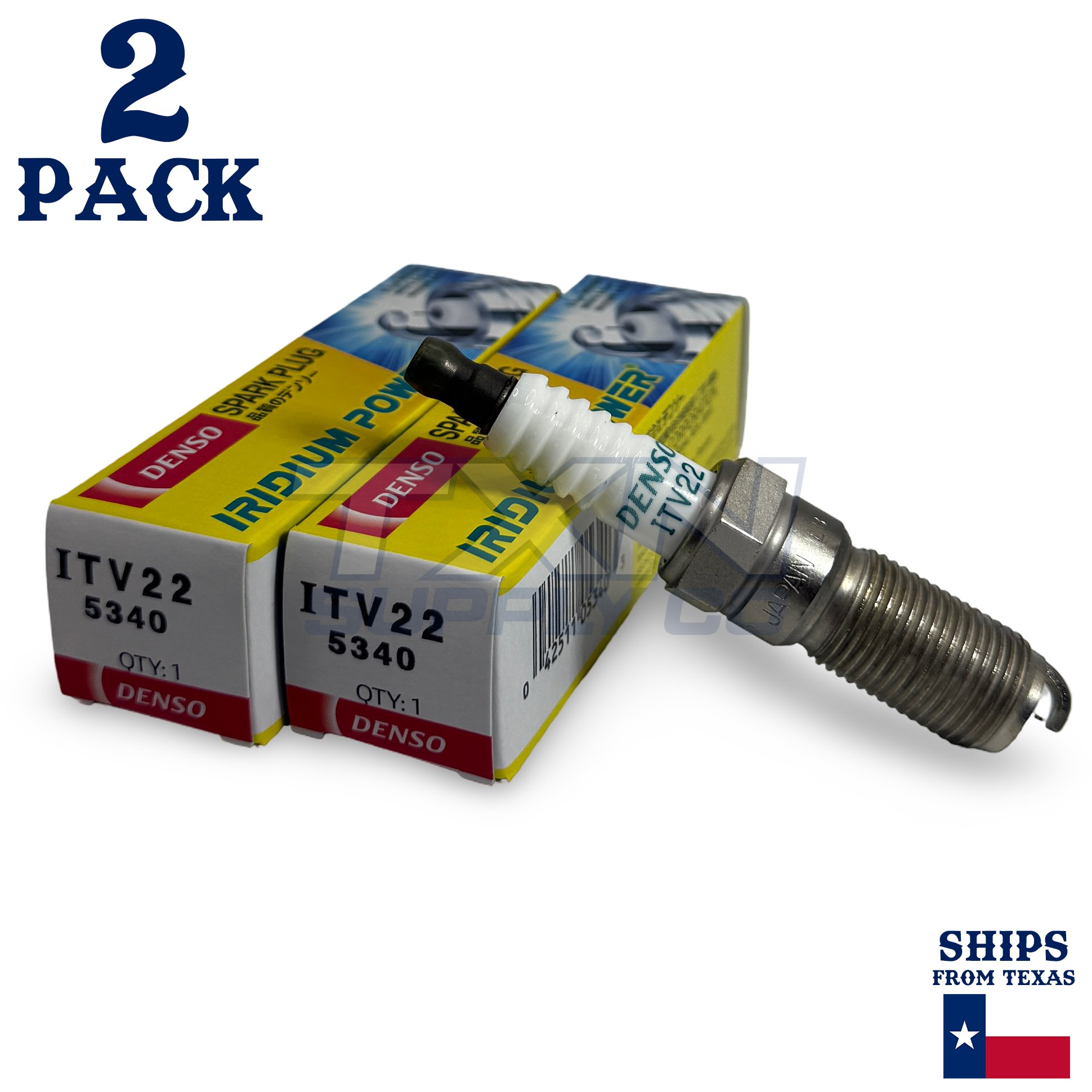 2 Pack Denso 5340 Iridium Power Spark Plugs ITV22 - Image 1