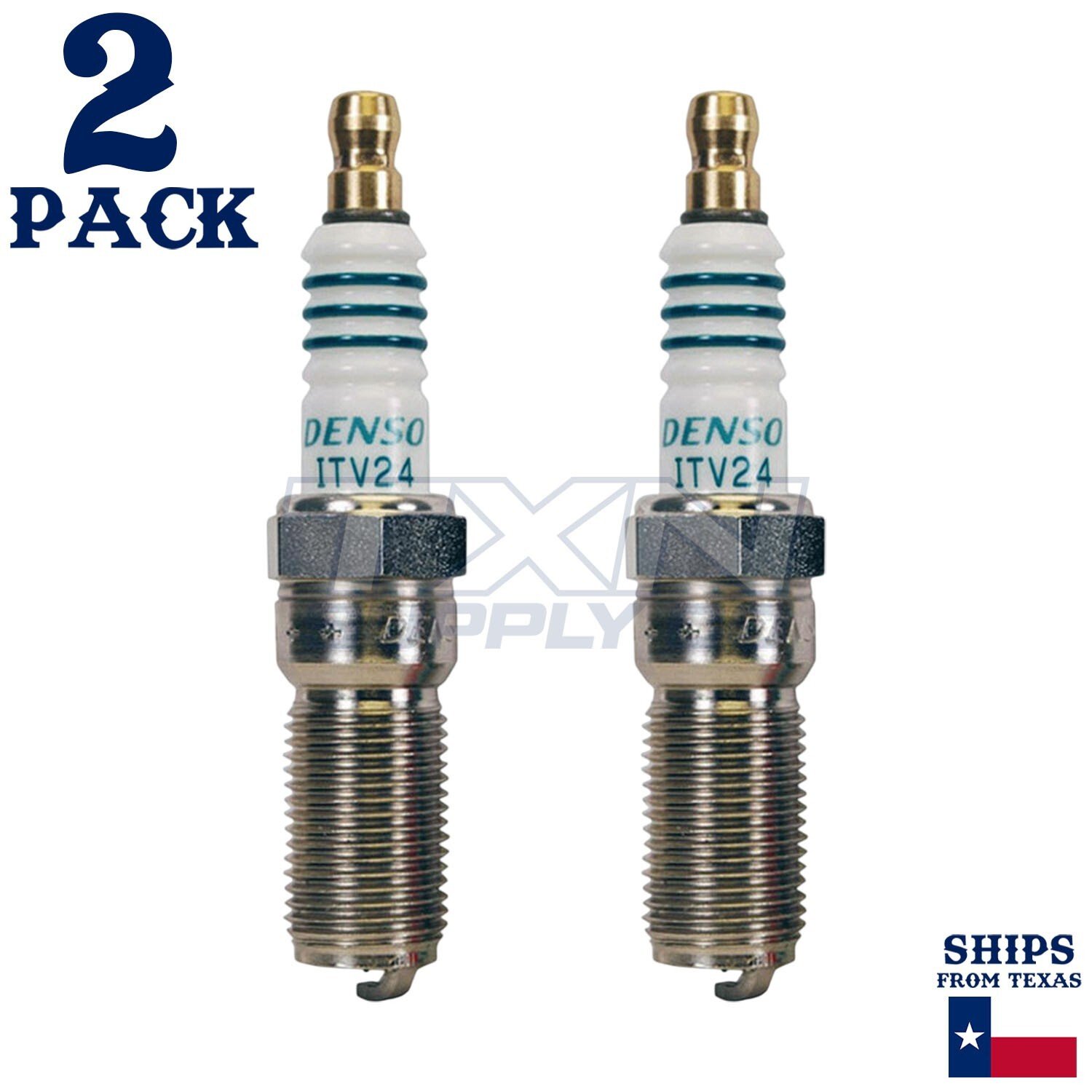 2 Pack Denso 5341 Iridium Power Spark Plugs ITV24 - Image 2