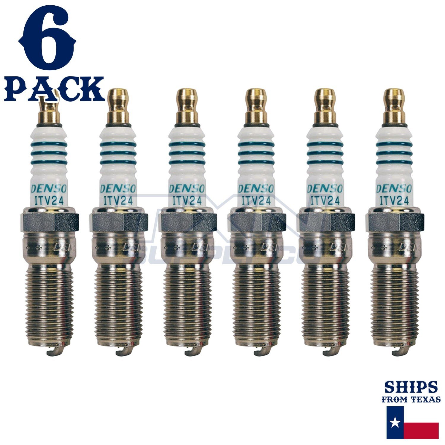 6 Pack Denso 5341 Iridium Power Spark Plugs ITV24 - Image 2