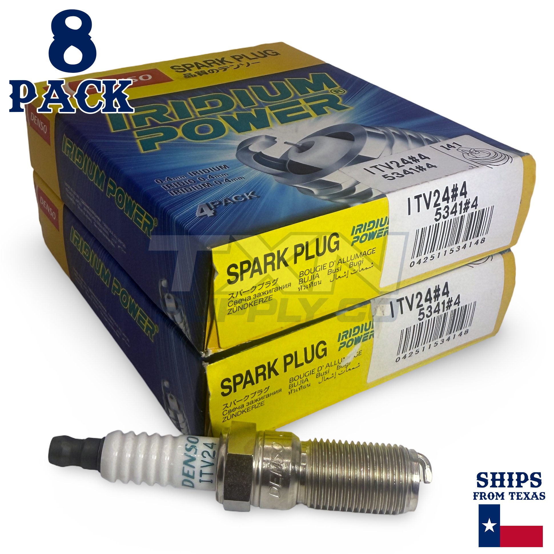 8 Pack Denso 5341 Iridium Power Spark Plugs IW16TT