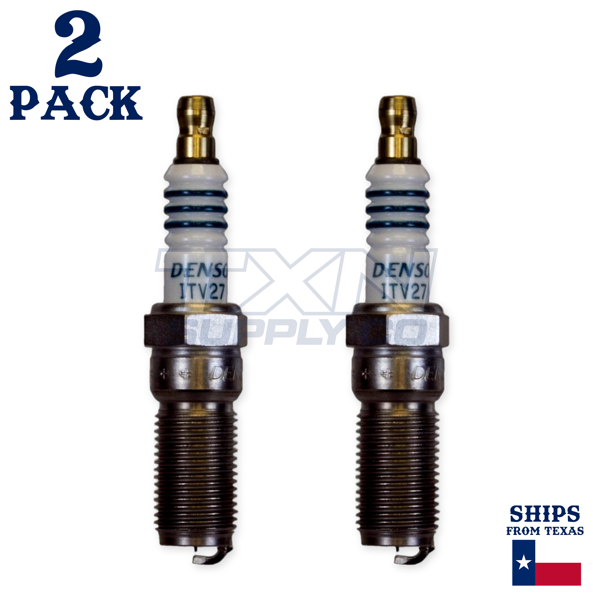 2 Pack Denso 5342 Iridium Power Spark Plugs ITV27 - Image 1