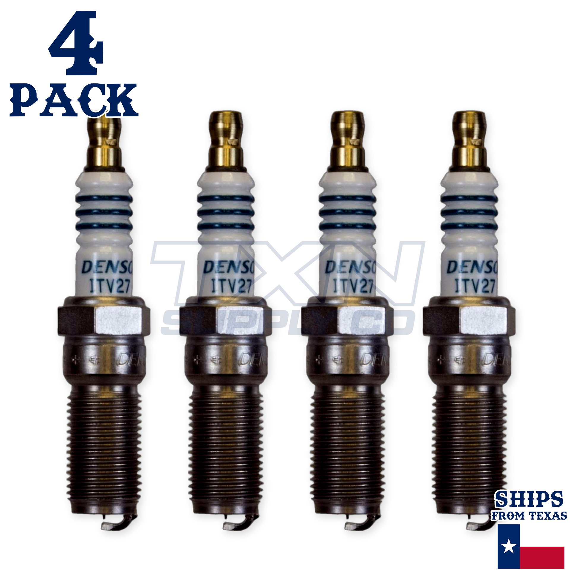 4 Pack Denso 5342 Iridium Power Spark Plugs ITV27 - Image 1
