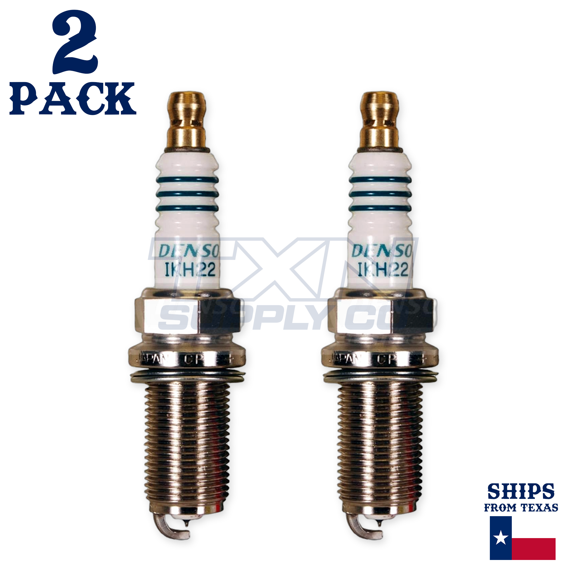 2 Pack Denso 5345 Iridium Power Spark Plug IKH22 - Image 1