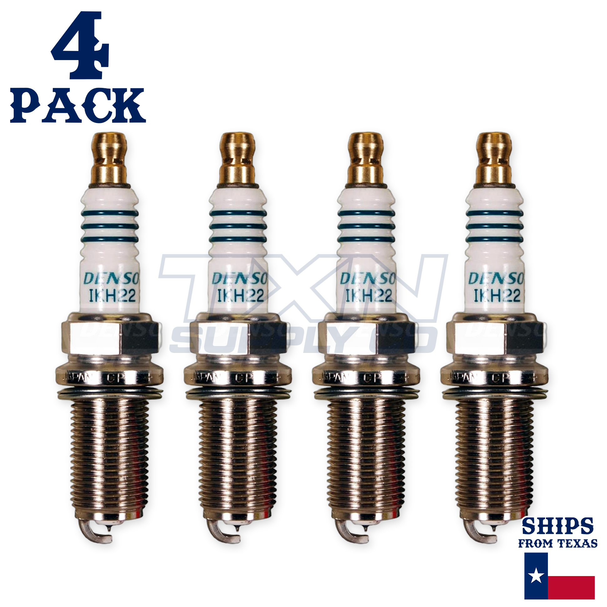 4 Pack Denso 5345 Iridium Power Spark Plugs IKH22 - Image 1