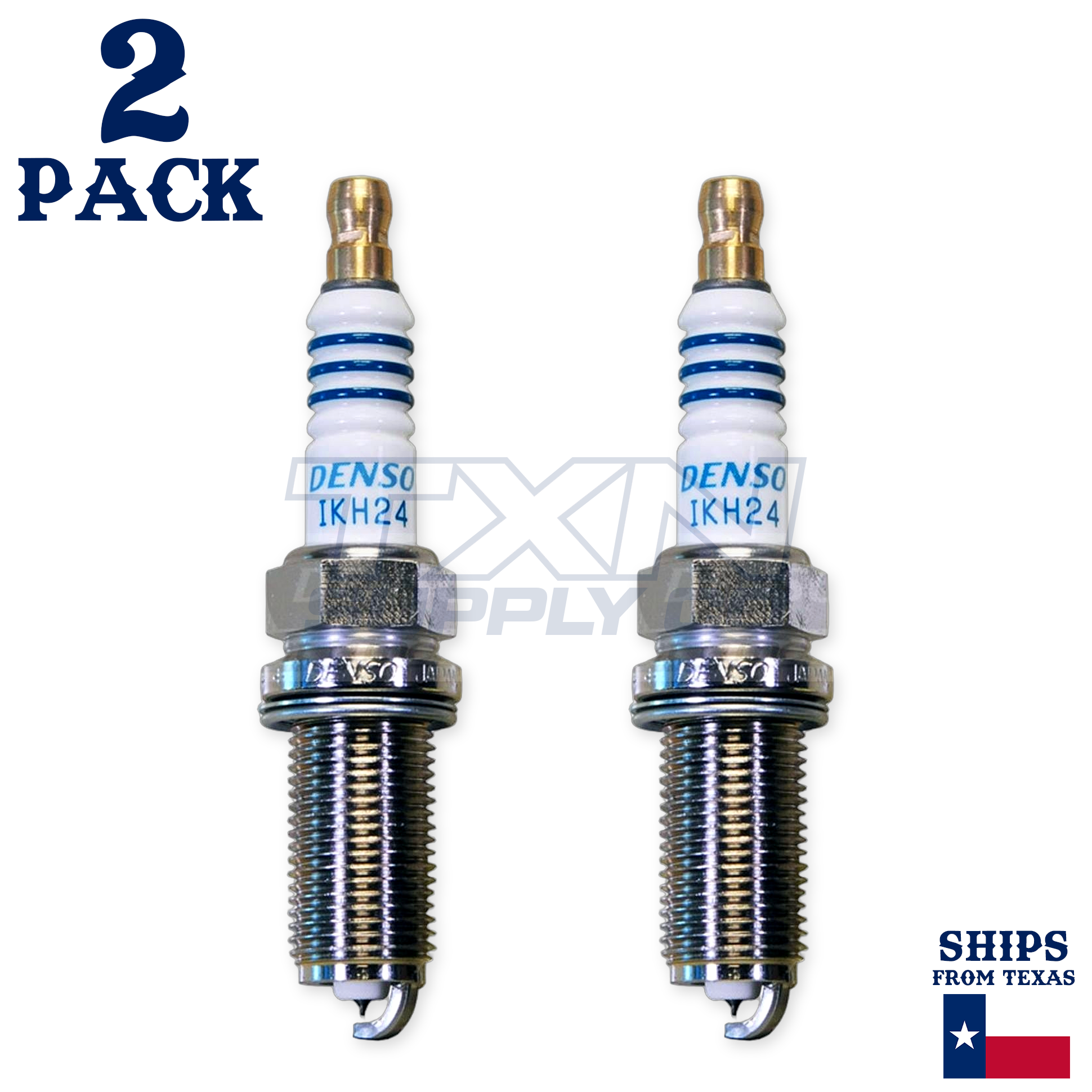2 Pack Denso 5346 Iridium Power Spark Plugs IKH24 - Image 1