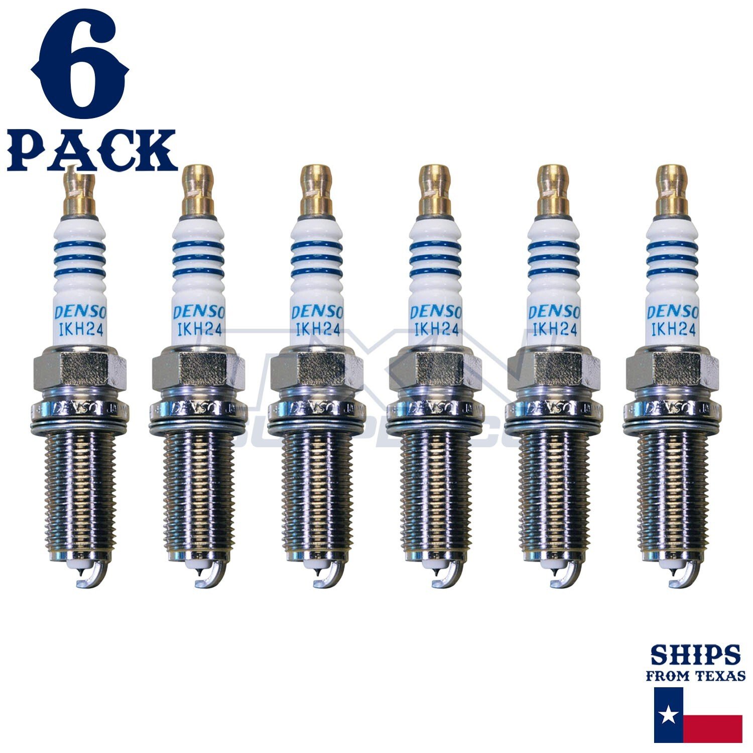 6 Pack Denso 5346 Iridium Power Spark Plugs IKH24