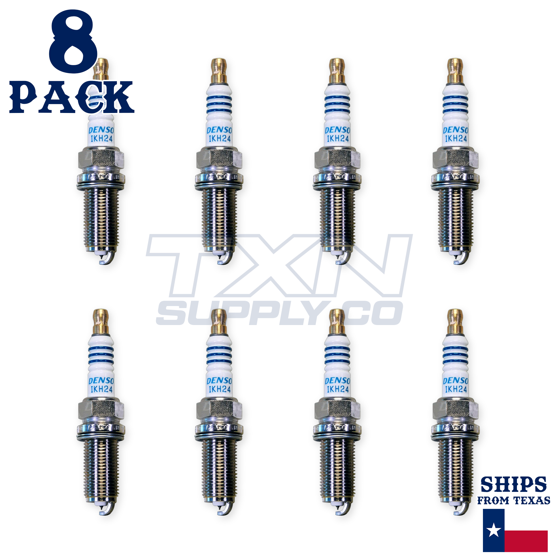 8 Pack Denso 5346 Iridium Power Spark Plugs IKH24 - Image 1