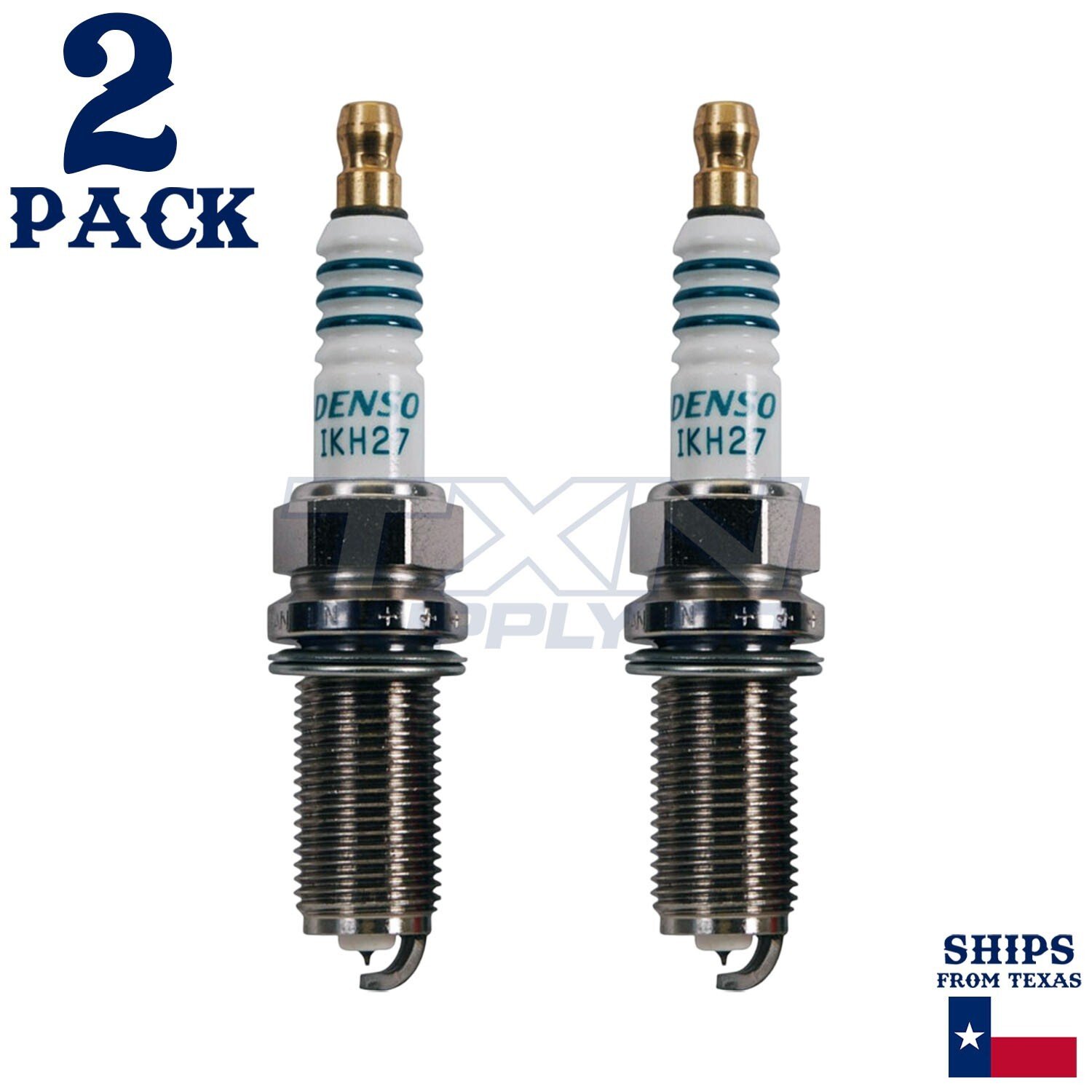 2 Pack Denso 5347 Iridium Power Spark Plugs IKH27 - Image 2