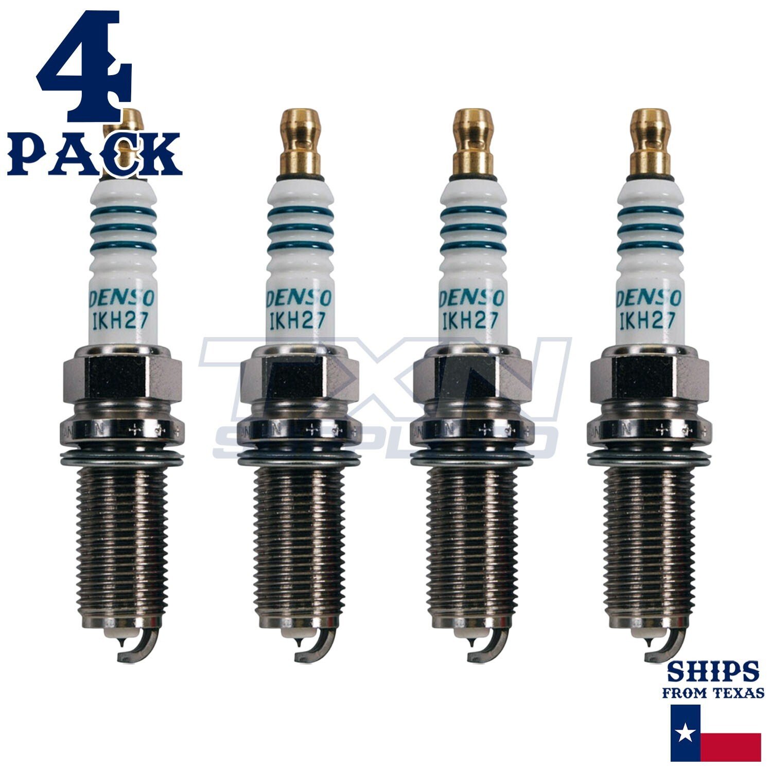 4 Pack Denso 5347 Iridium Power Spark Plugs IKH27 - Image 2
