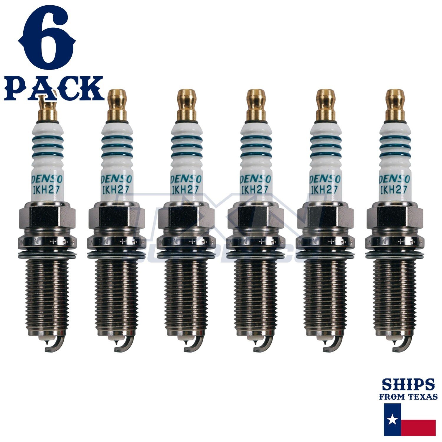 6 Pack Denso 5347 Iridium Power Spark Plugs IKH27 - Image 2