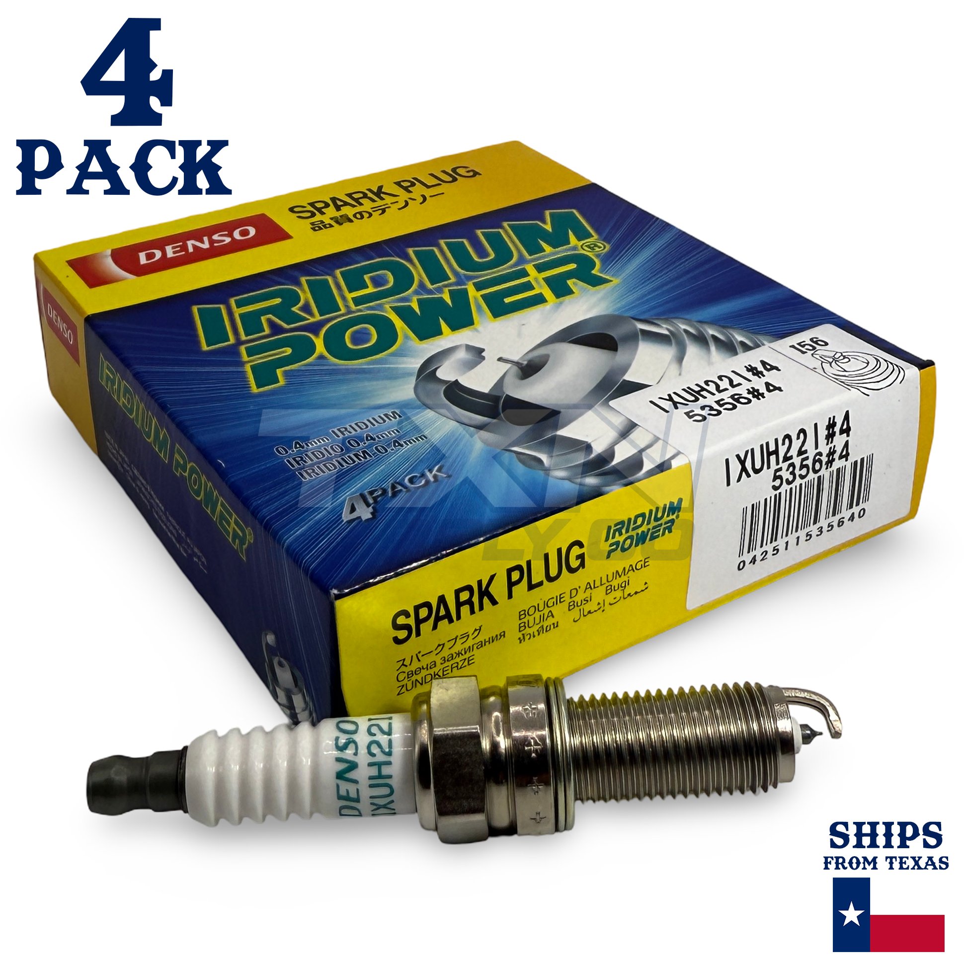 4 Pack Denso 5356 Iridium Power Spark Plugs IXUH22I - Image 1
