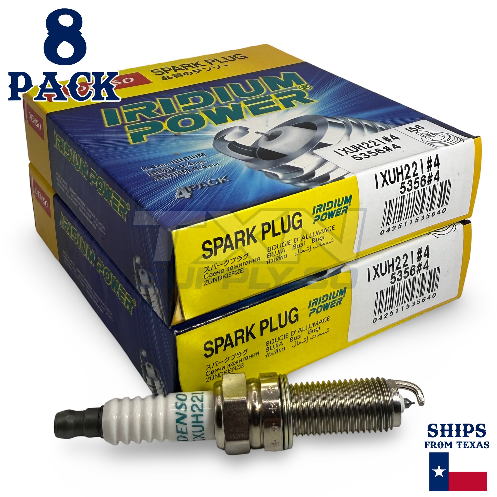8 Pack Denso 5356 Iridium Power Spark Plugs IXUH22I