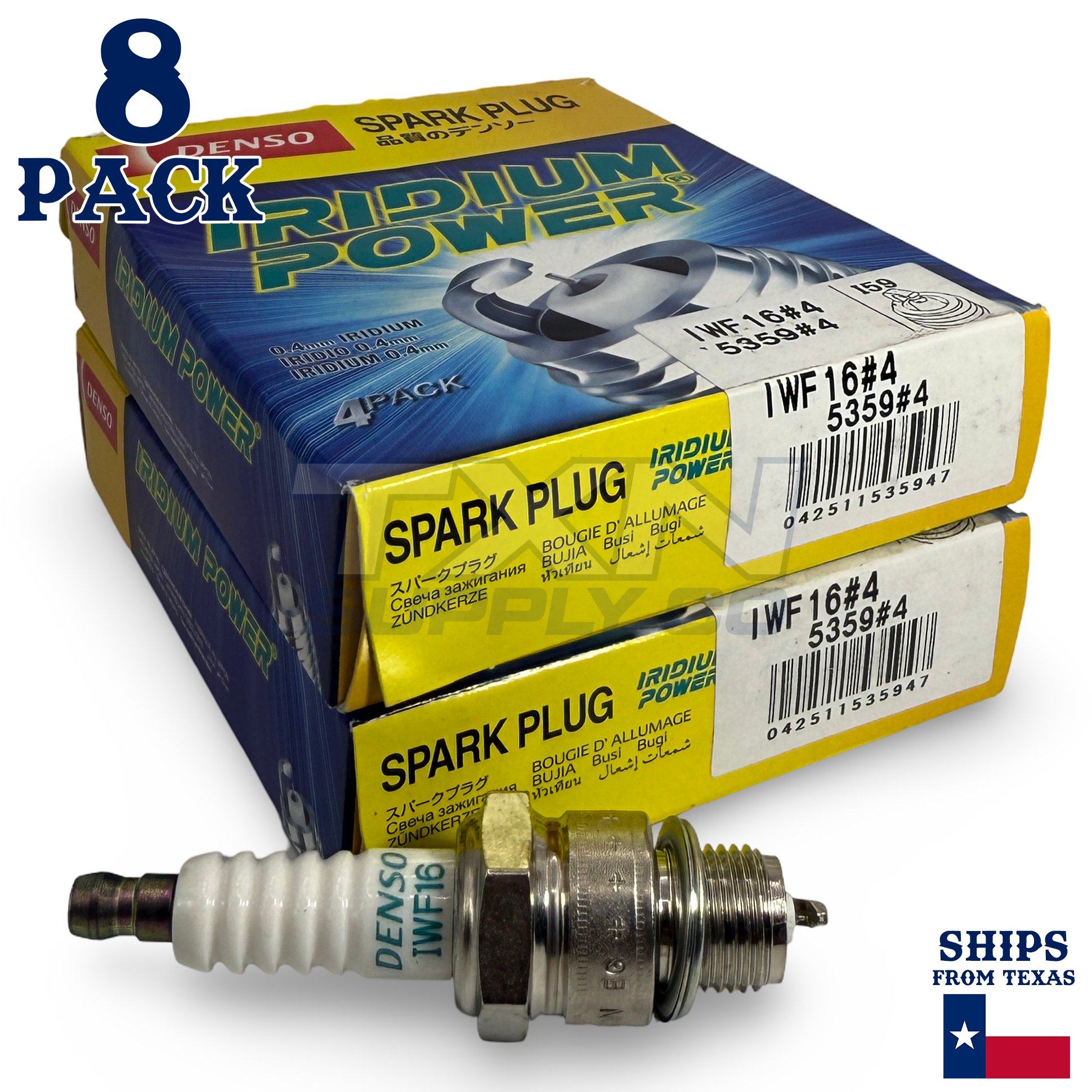 8 Pack Denso 5359 Iridium Power Spark Plugs IWF16