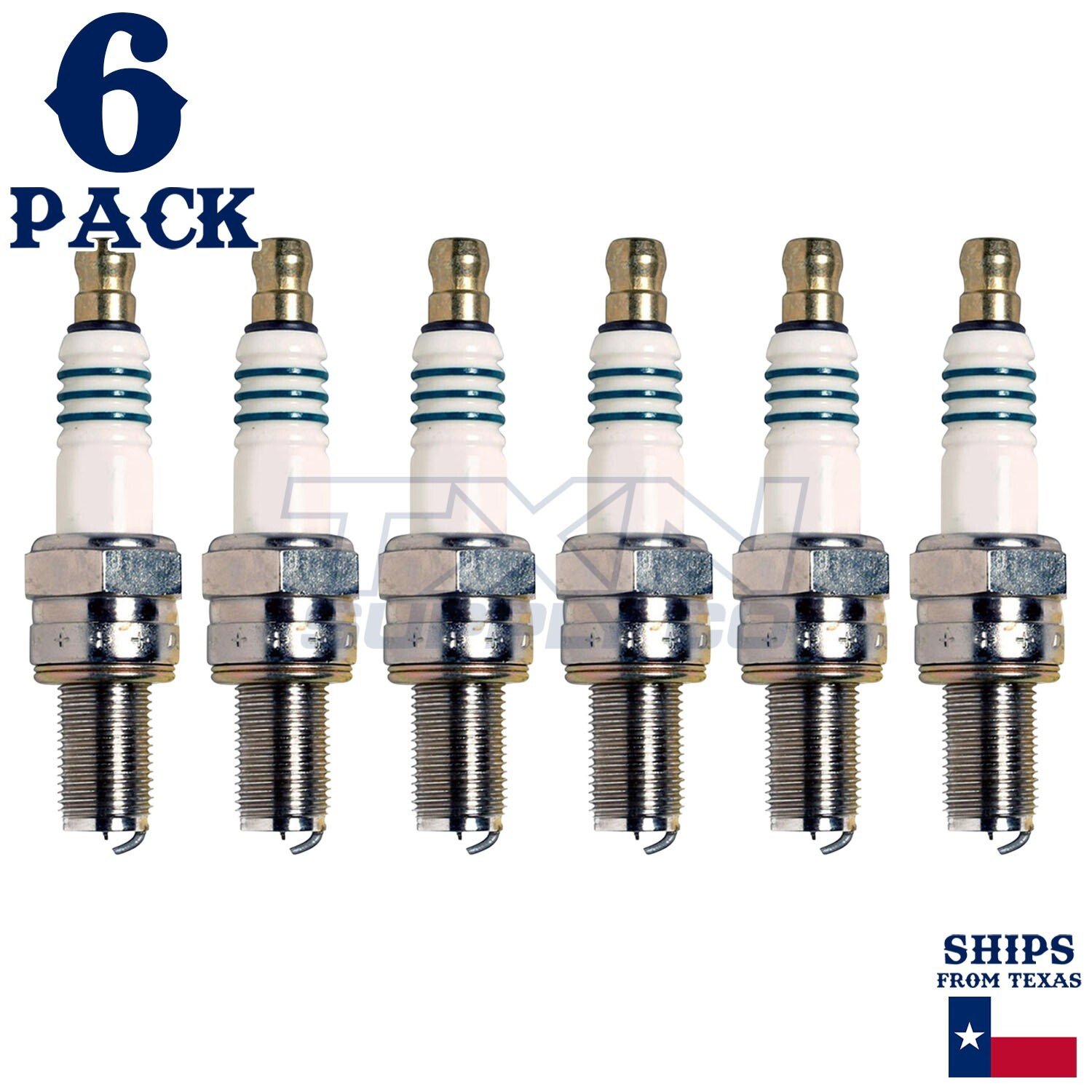 6 Pack Denso 5365 Iridium Power Spark Plugs IU24A