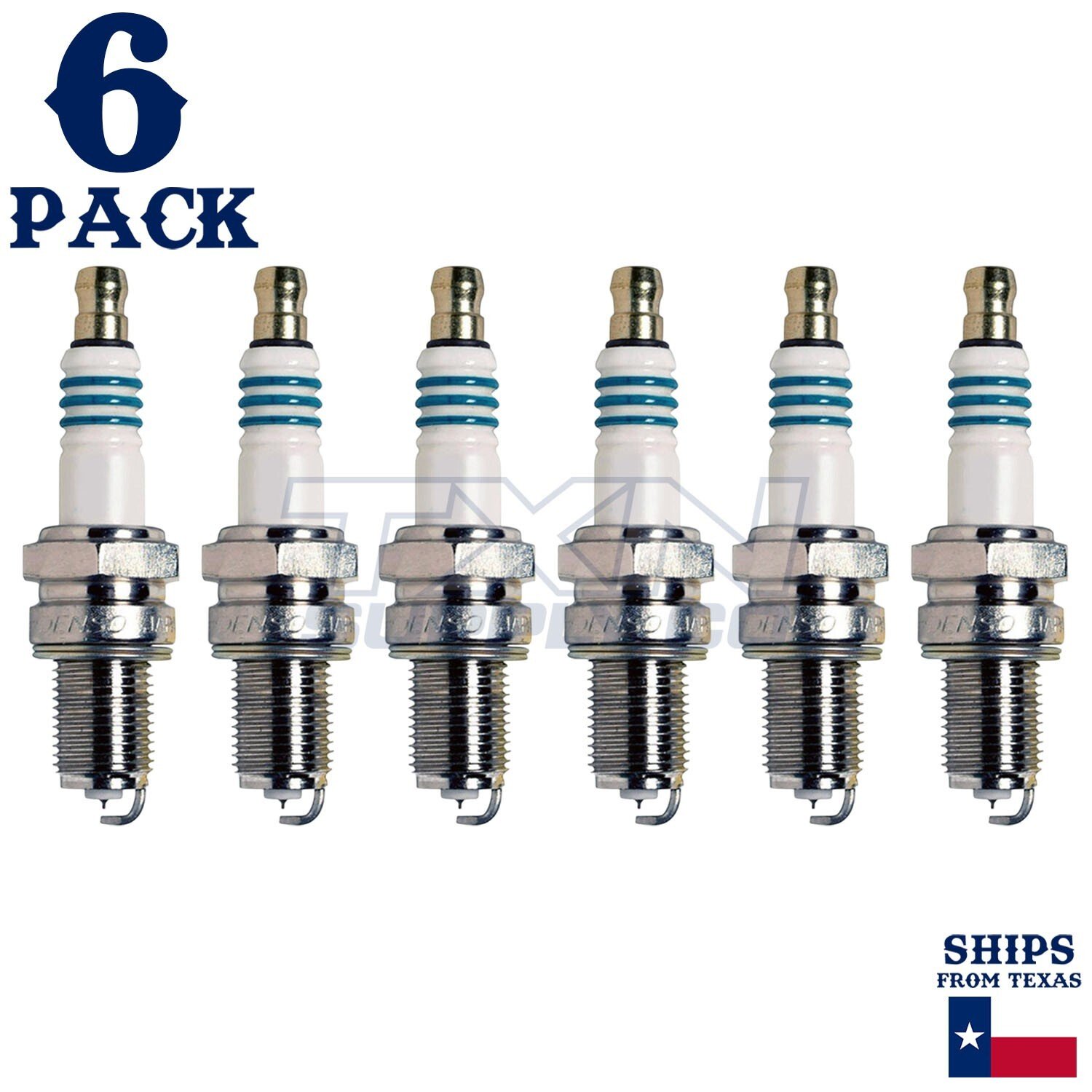 6 Pack Denso 5376 Iridium Power Spark Plugs IX24B - Image 1