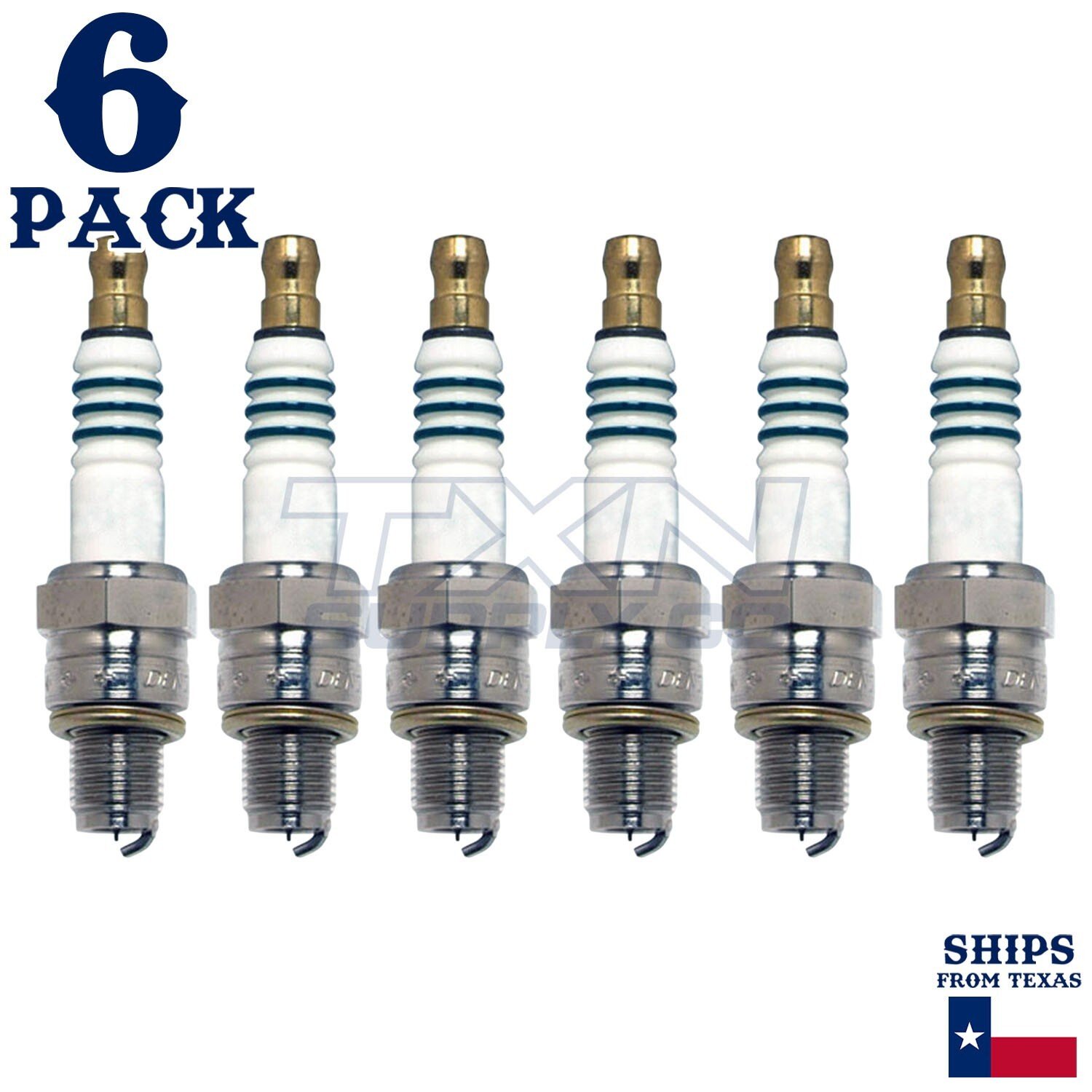 6 Pack Denso 5385 Iridium Power Spark Plugs IUF27A