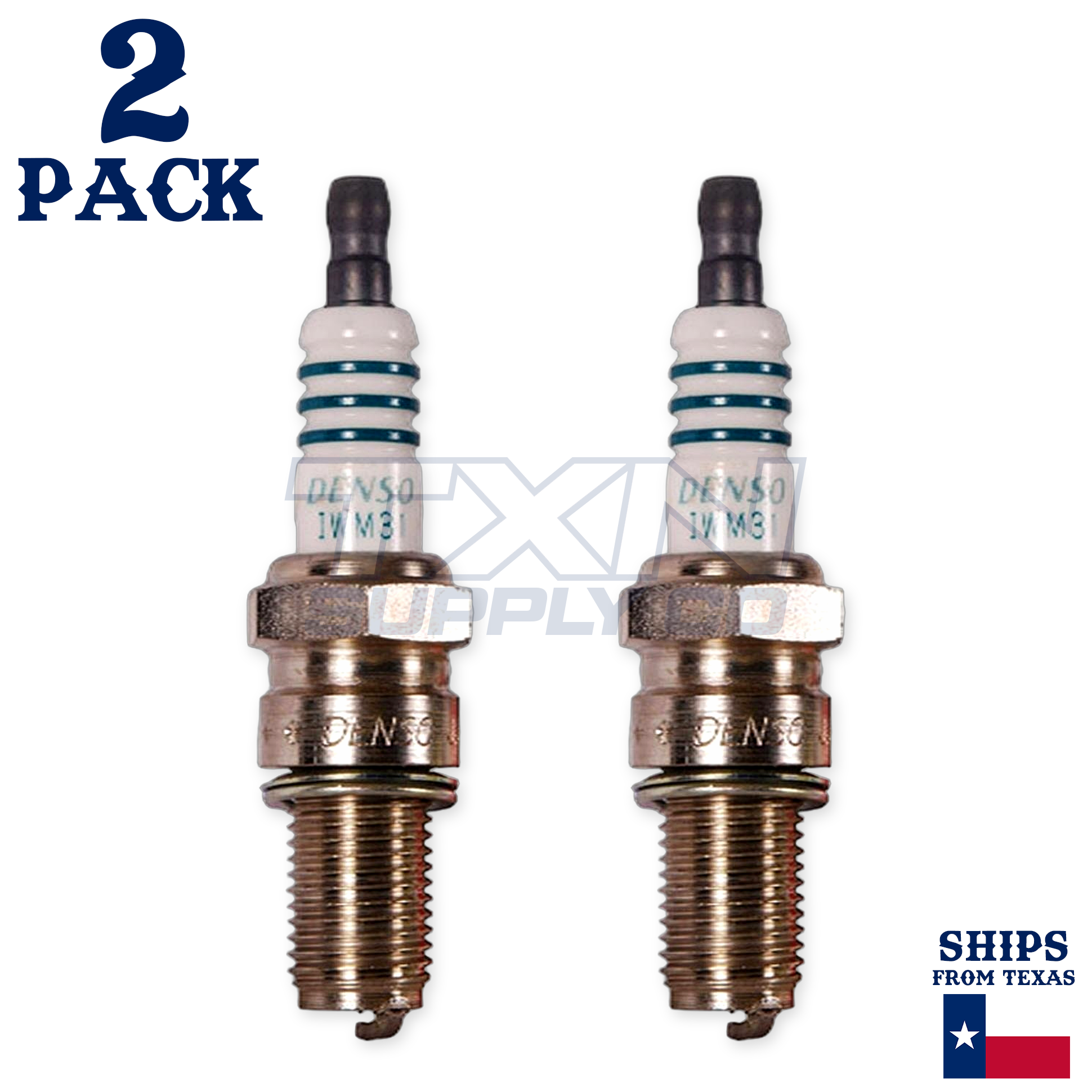 2 Pack Denso 5393 Iridium Power Spark Plugs IWM31 - Image 1