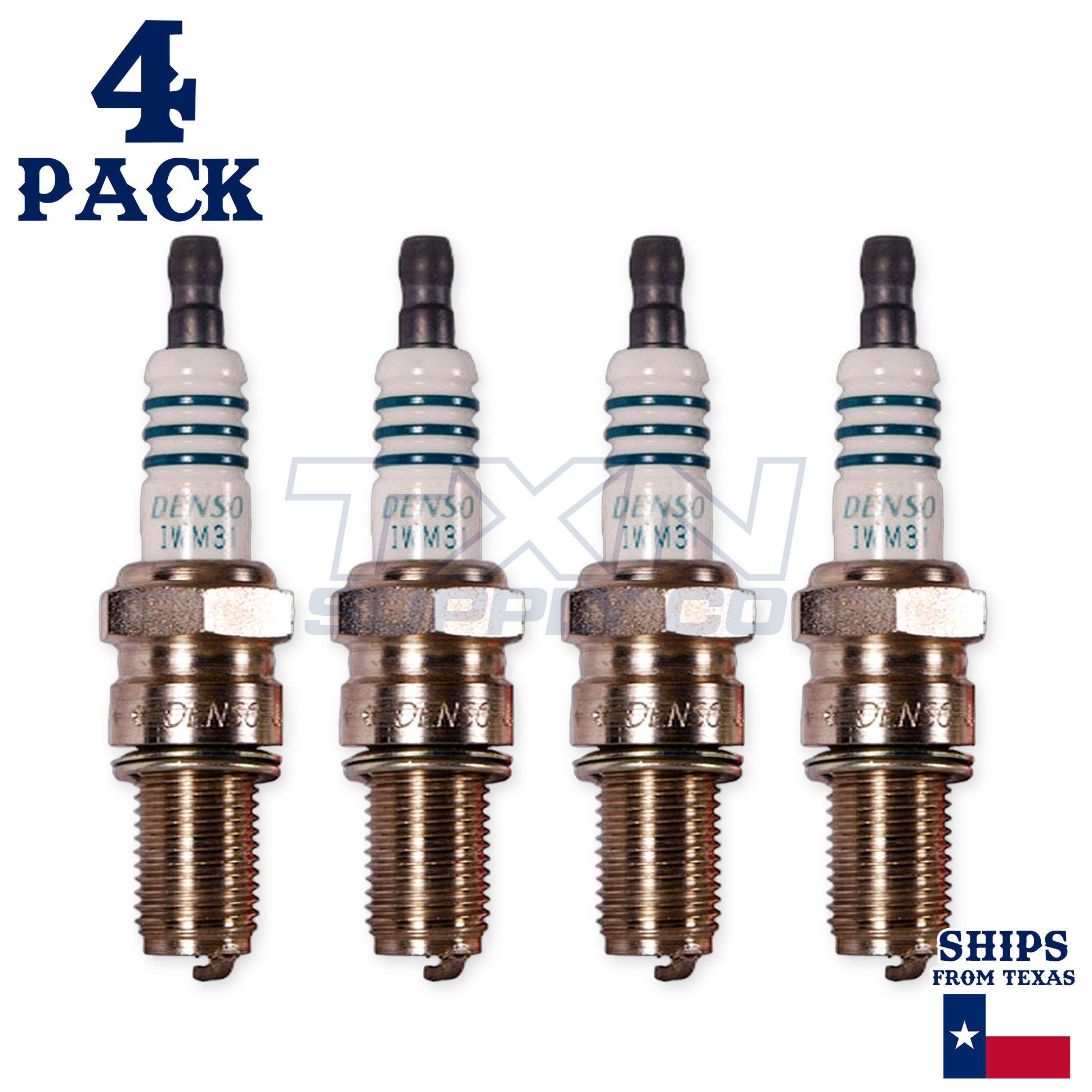 4 Pack Denso 5393 Iridium Power Spark Plugs IWM31 - Image 1