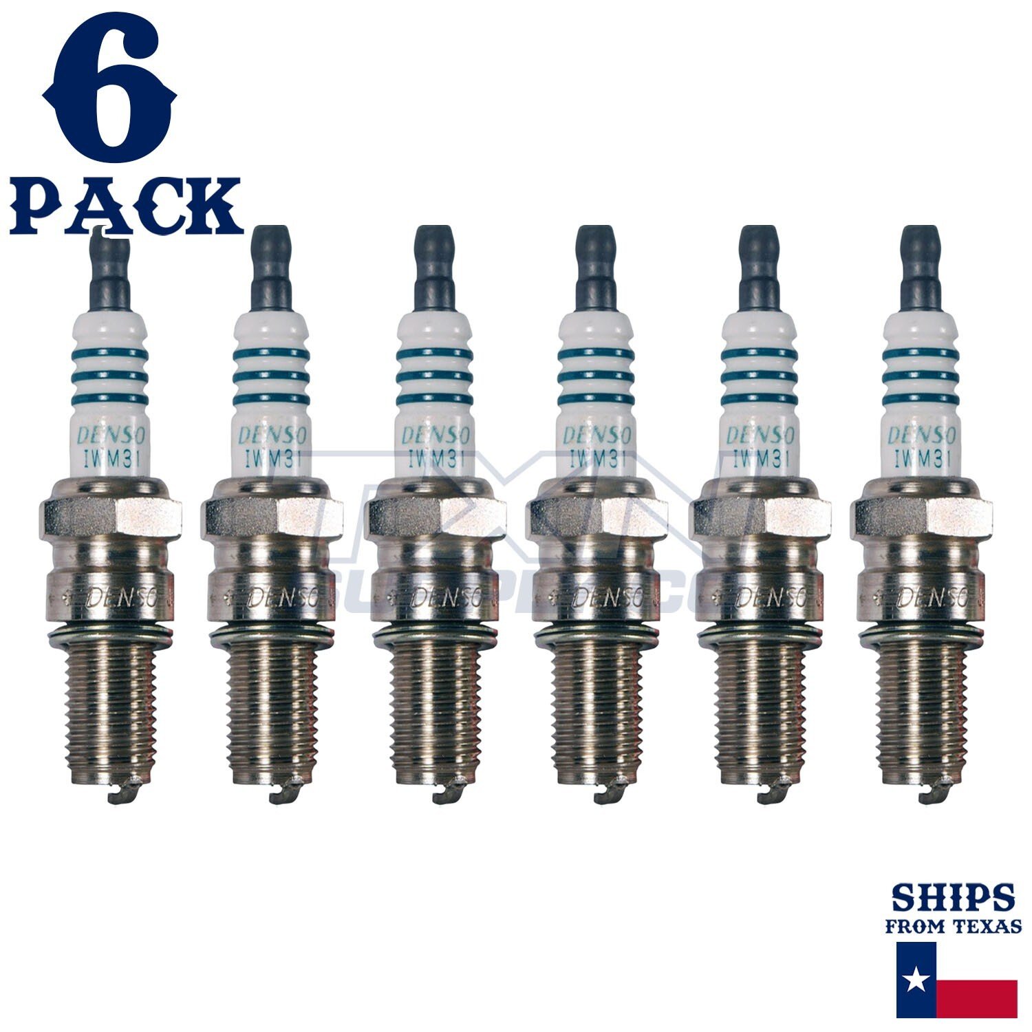 6 Pack Denso 5393 Iridium Power Spark Plugs IWM31