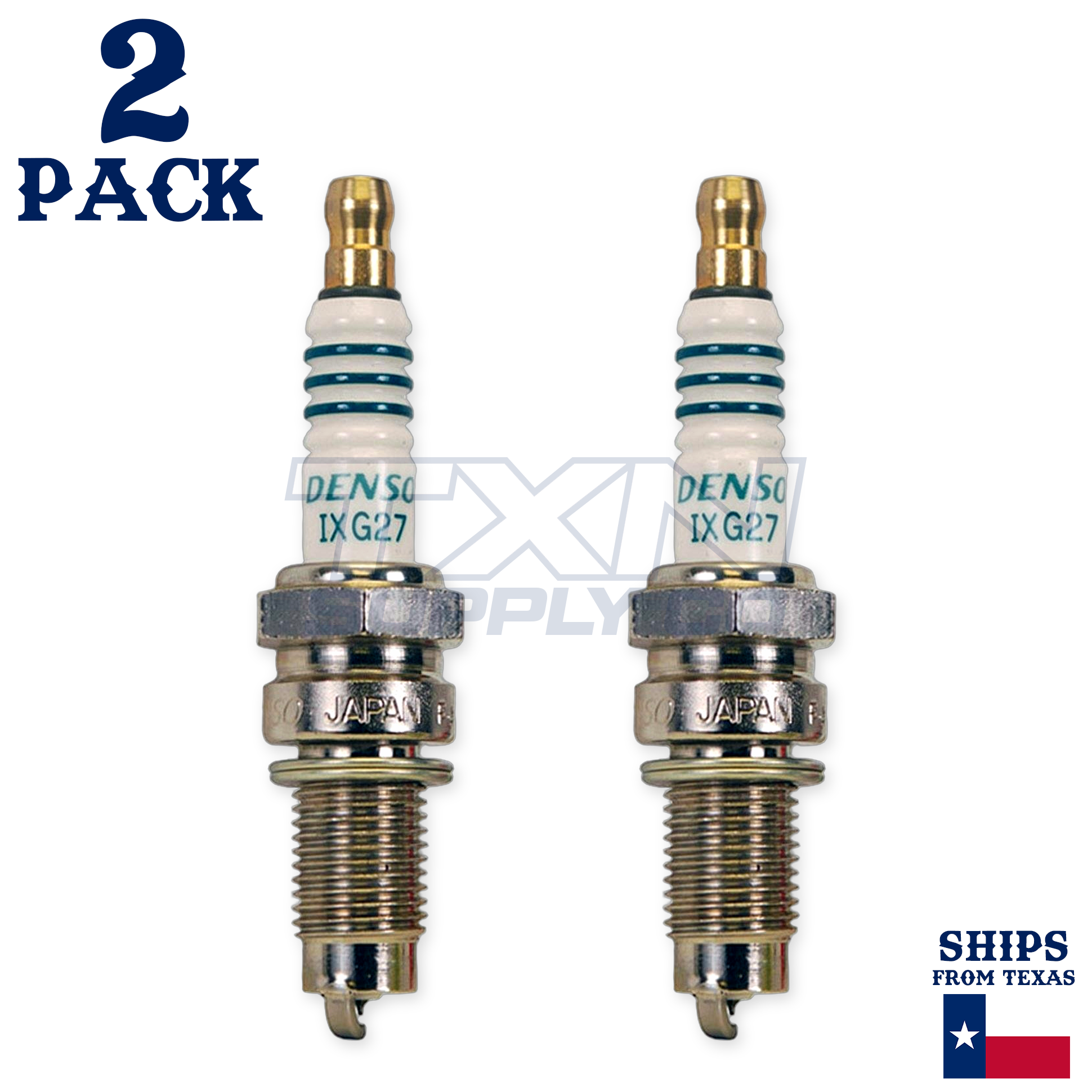 2 Pack Denso 5395 Iridium Power Spark Plugs IXG27 - Image 1