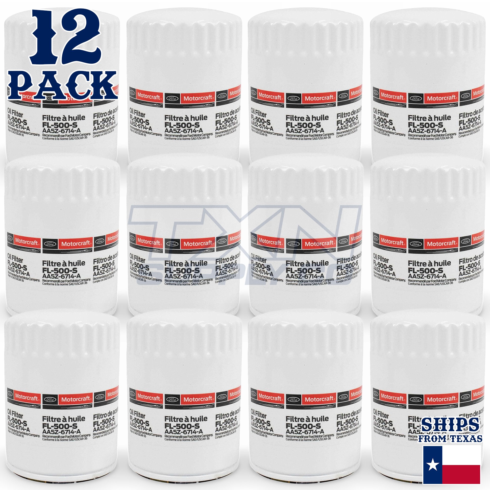 Motorcraft FL500S Oil Filters Aa5Z6714A - 12 Pack Case