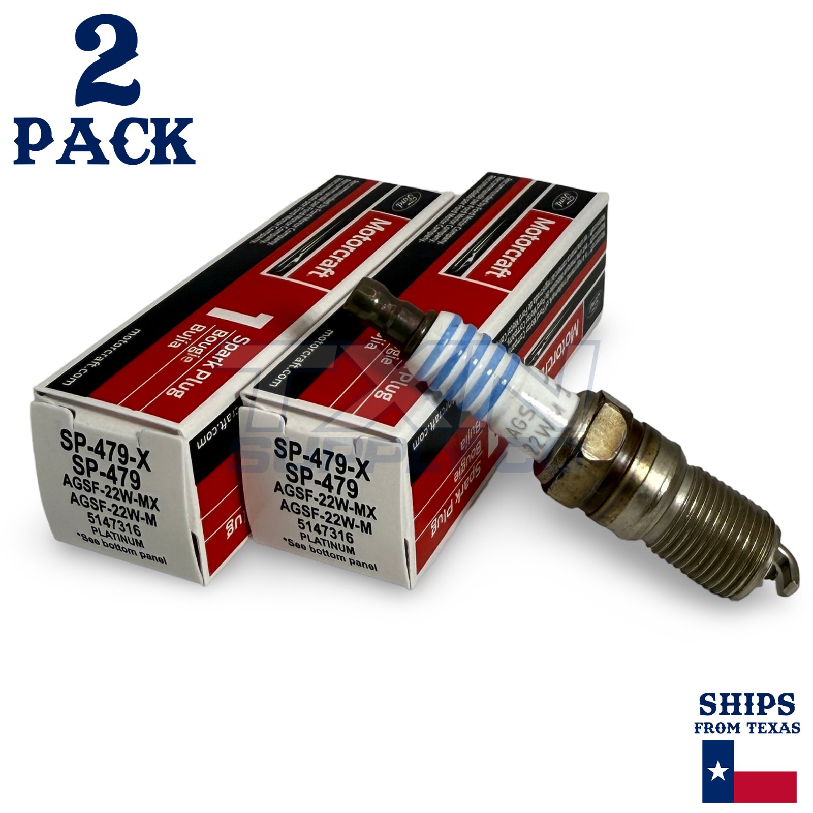 Motorcraft SP479 Platinum Spark Plugs SP-479-X - 2 Pack