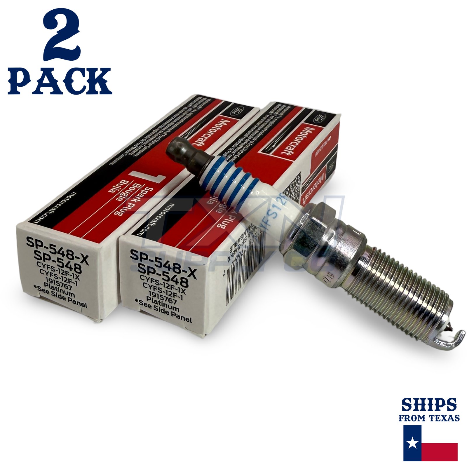 Motorcraft SP548 Platinum Spark Plugs SP-548-X - 2 Pack
