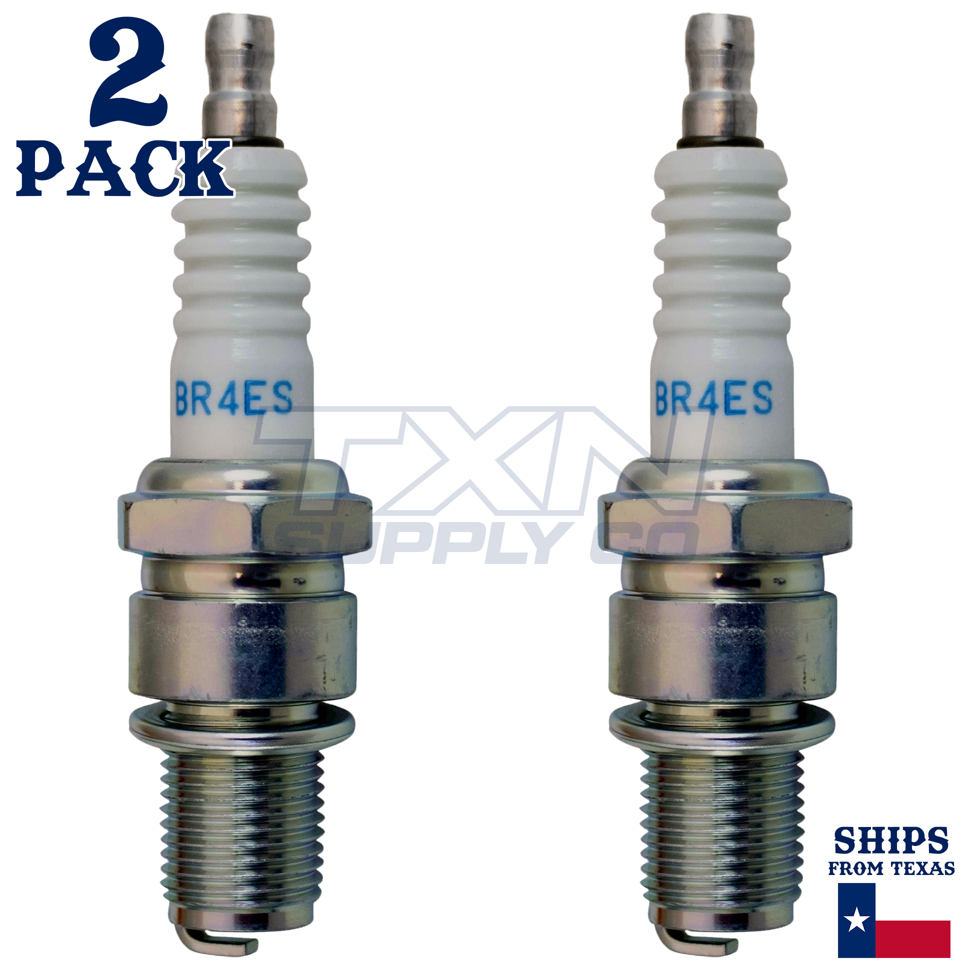 NGK 1097 BR4ES Spark Plugs 2 Pack - Image 1