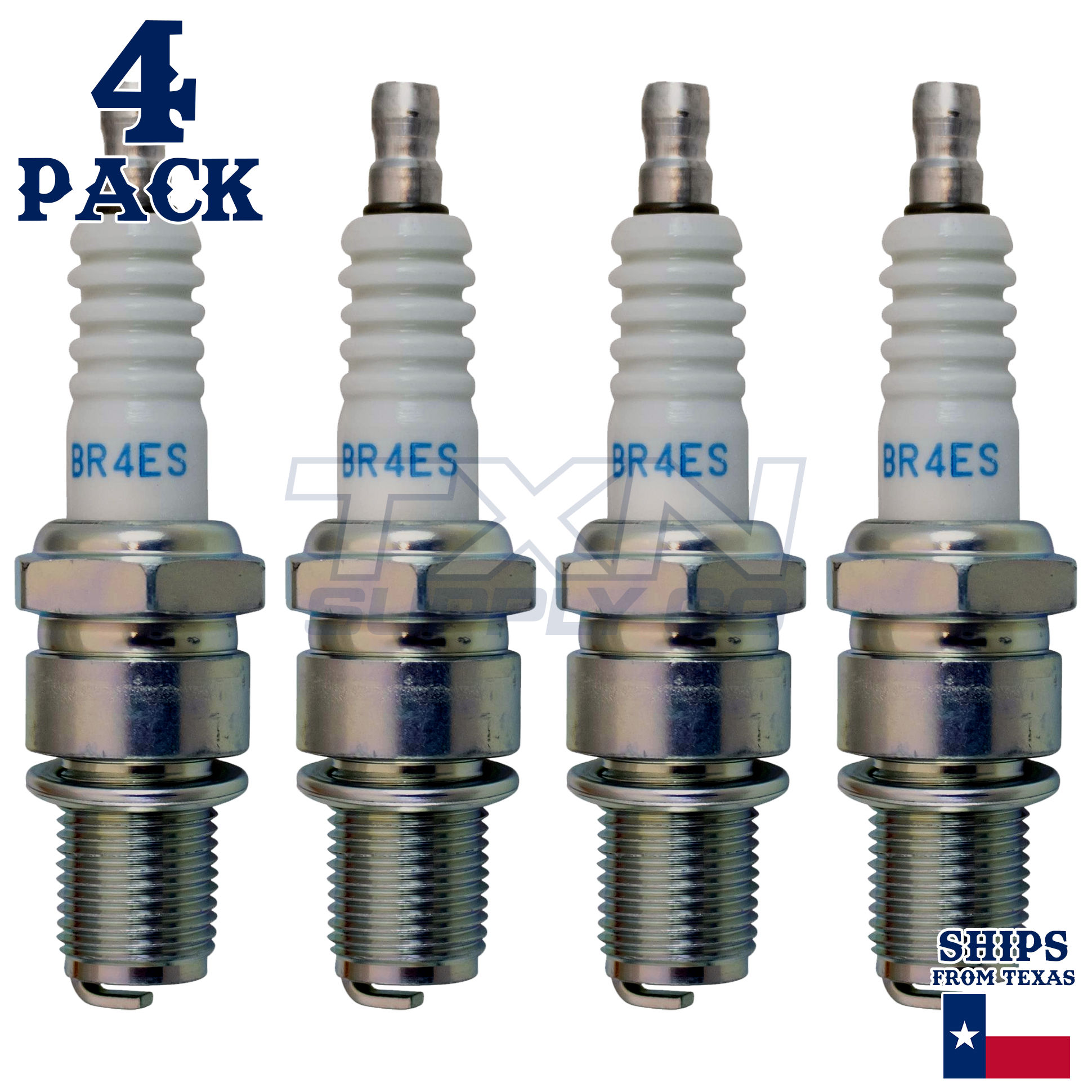 NGK 1097 BR4ES Spark Plugs 4 Pack - Image 1