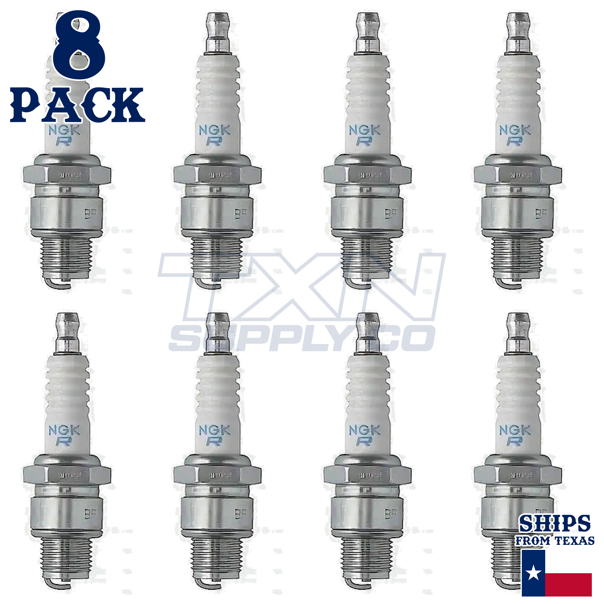 8 NGK Spark Plugs - For Yamaha 15 15FMHS Outboard Motor - Image 2