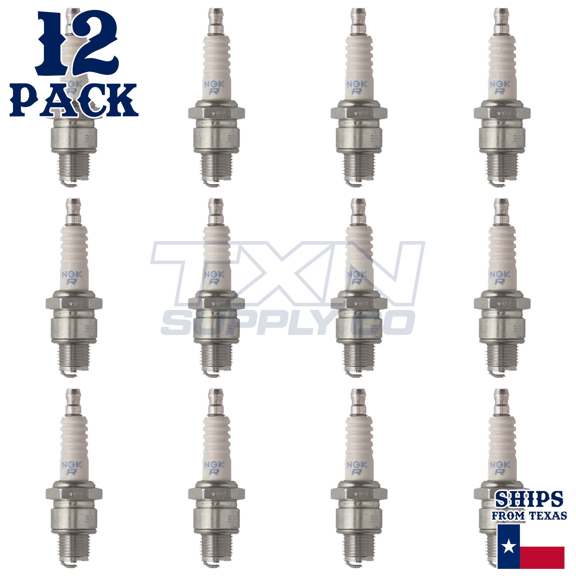 12 pc NGK 1134 BR8HS-10 Standard Spark Plugs for TR24-10 QL78C E8RC E3.32 - Image 2