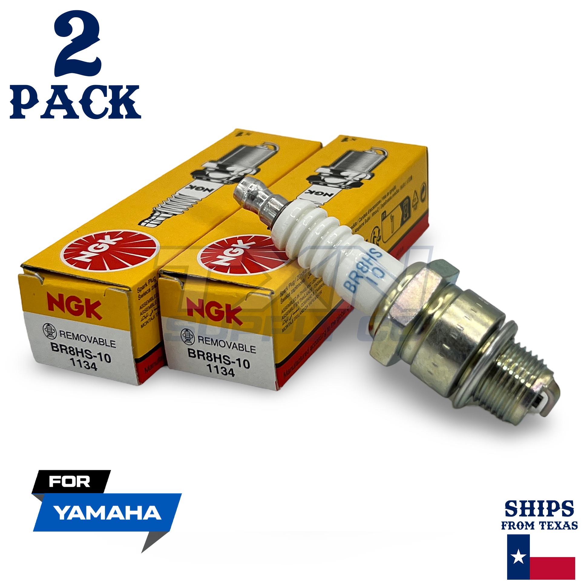 2 NGK Spark Plug - For YQ 100 Aerox Yamaha Motorcycle - Image 1