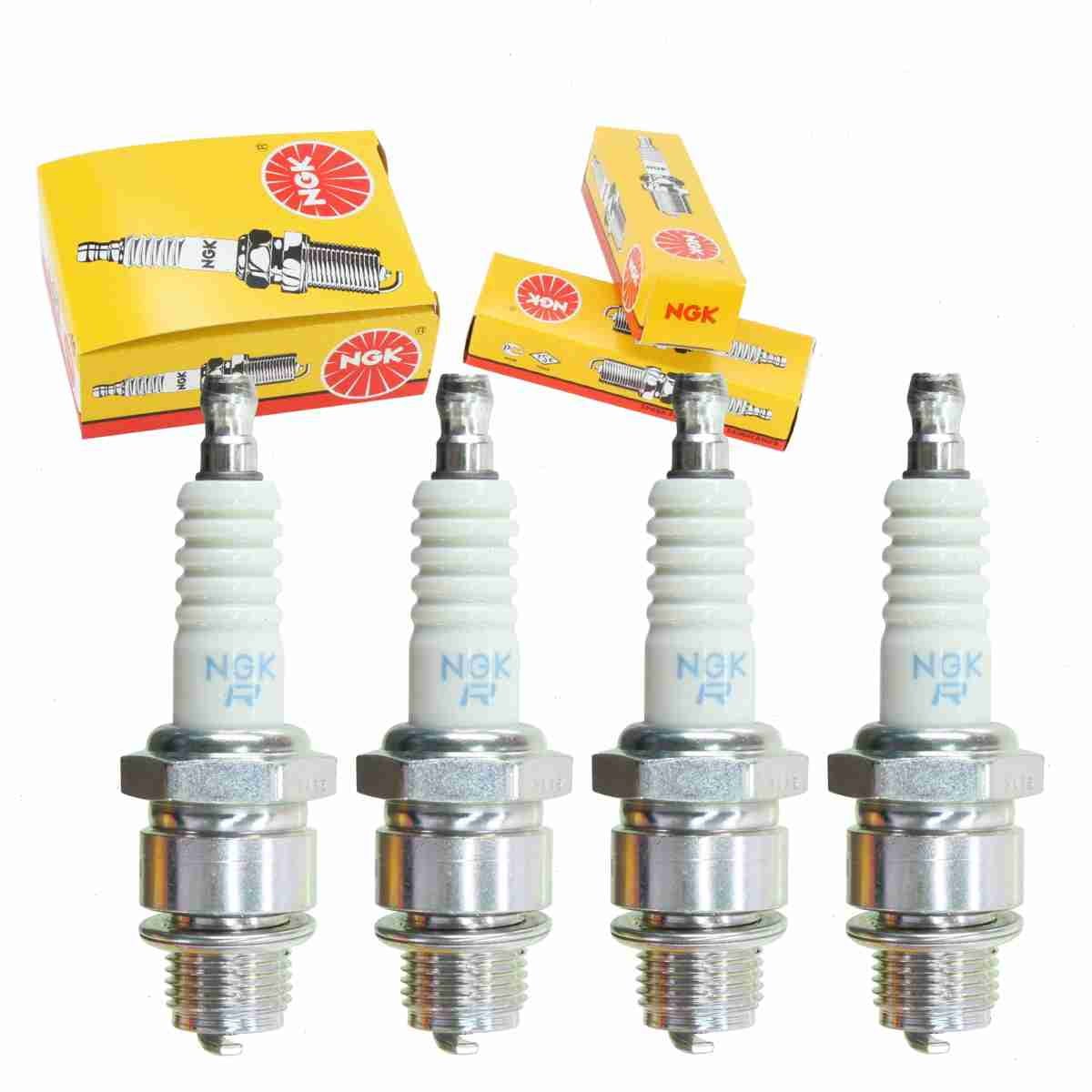 4 pc NGK 1134 Standard Spark Plugs for 09482-00280 09482-00370 6073 883M 94701-00247 94702-00247 94709-00247 E3.32 E8RC QL78C TR24-10 Ignition Wire Secondary - Image 1