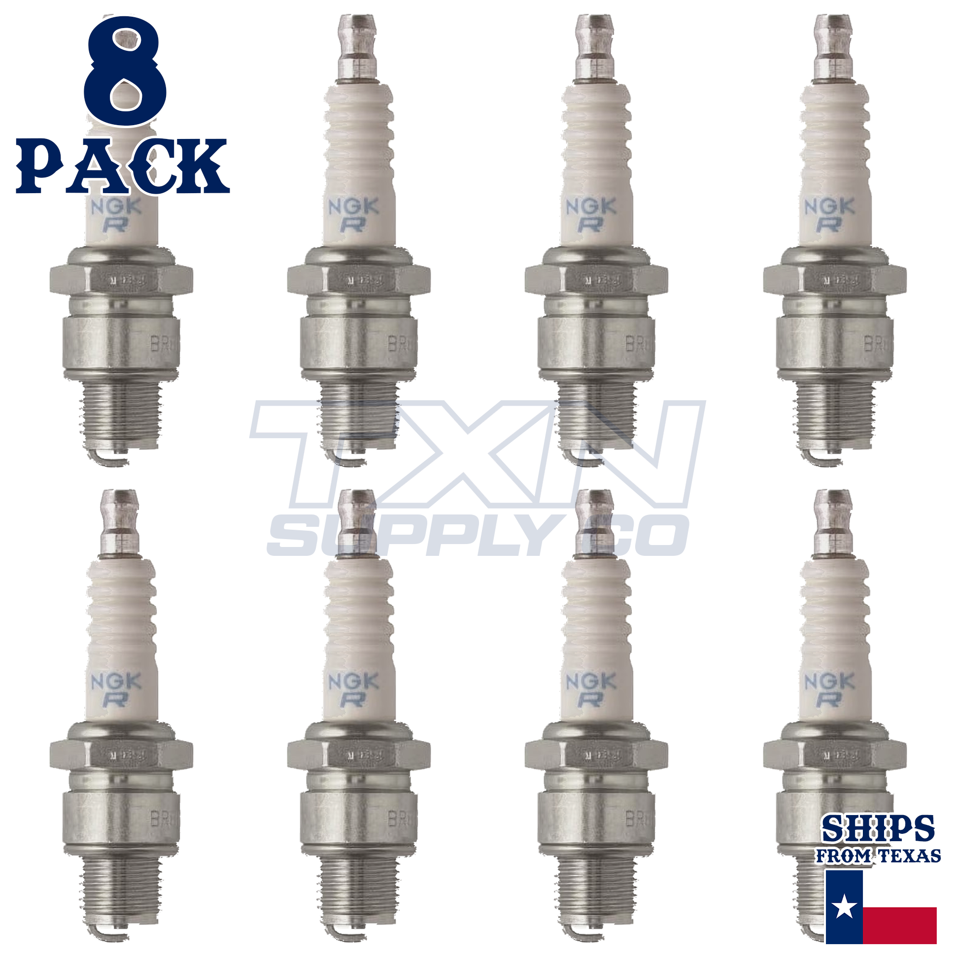 8 NGK Spark Plugs - For Yamaha 130 130BETOL 2-Stroke 1990- Outboard Motor - Image 2