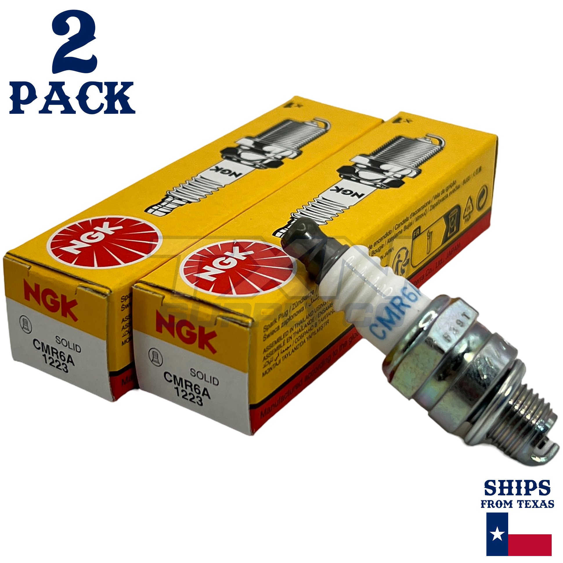 NGK 1223 Spark Plug CMR6A - 2 Pack - Image 1