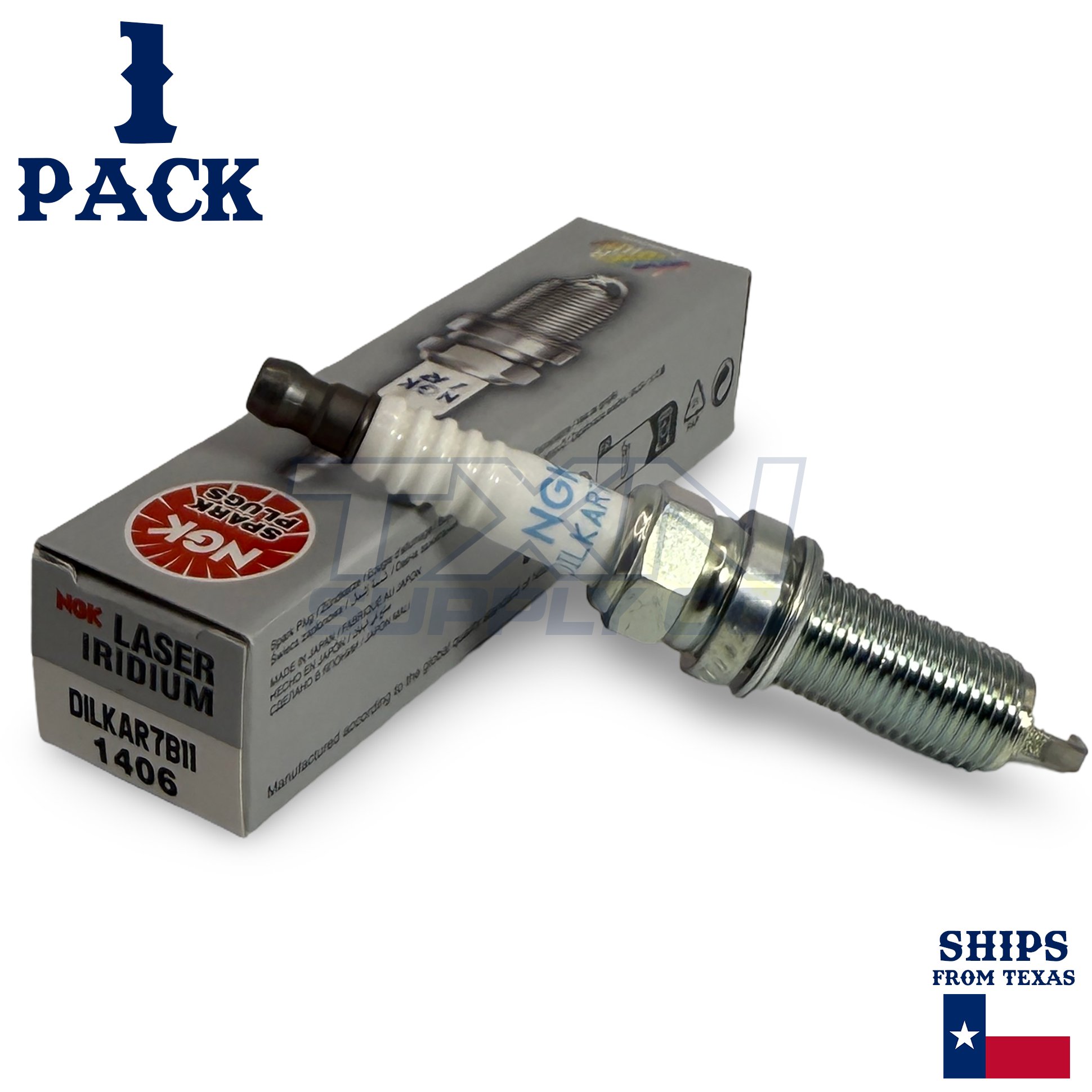 1 Pack NGK V-Power 1406 Spark Plugs DILKAR7B11 - Image 1