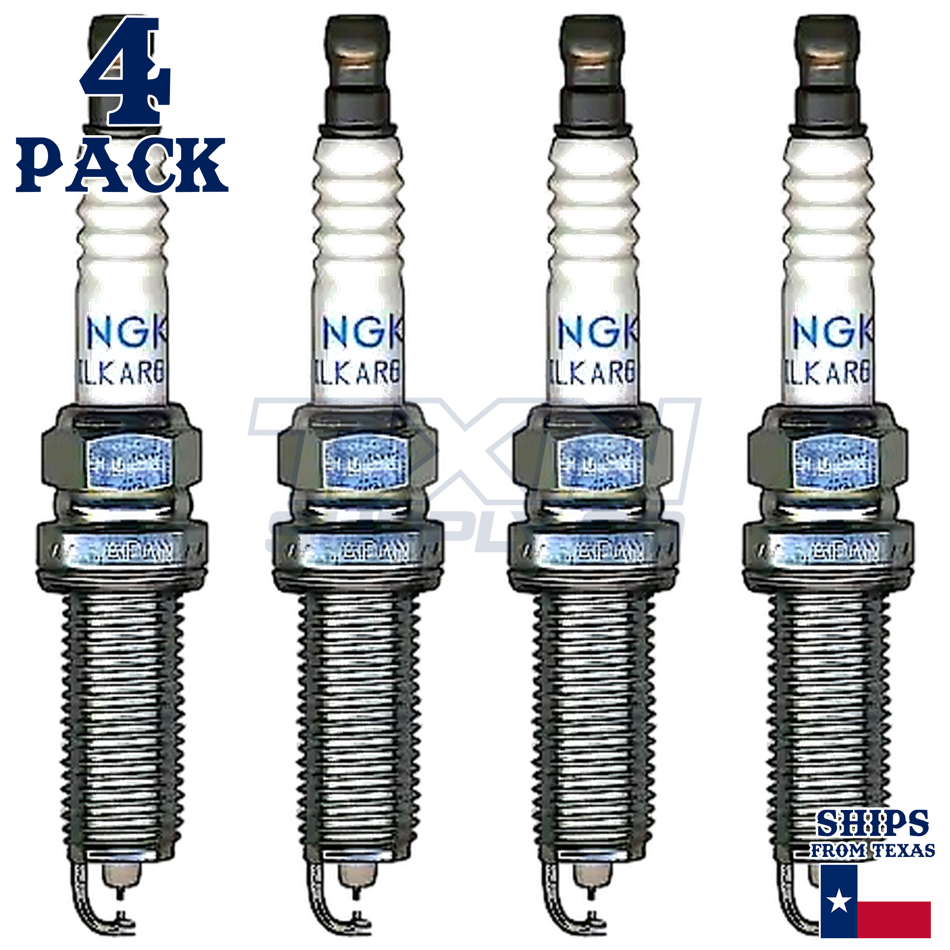4 Pack NGK V-Power 1406 Spark Plugs DILKAR7B11 - Image 2