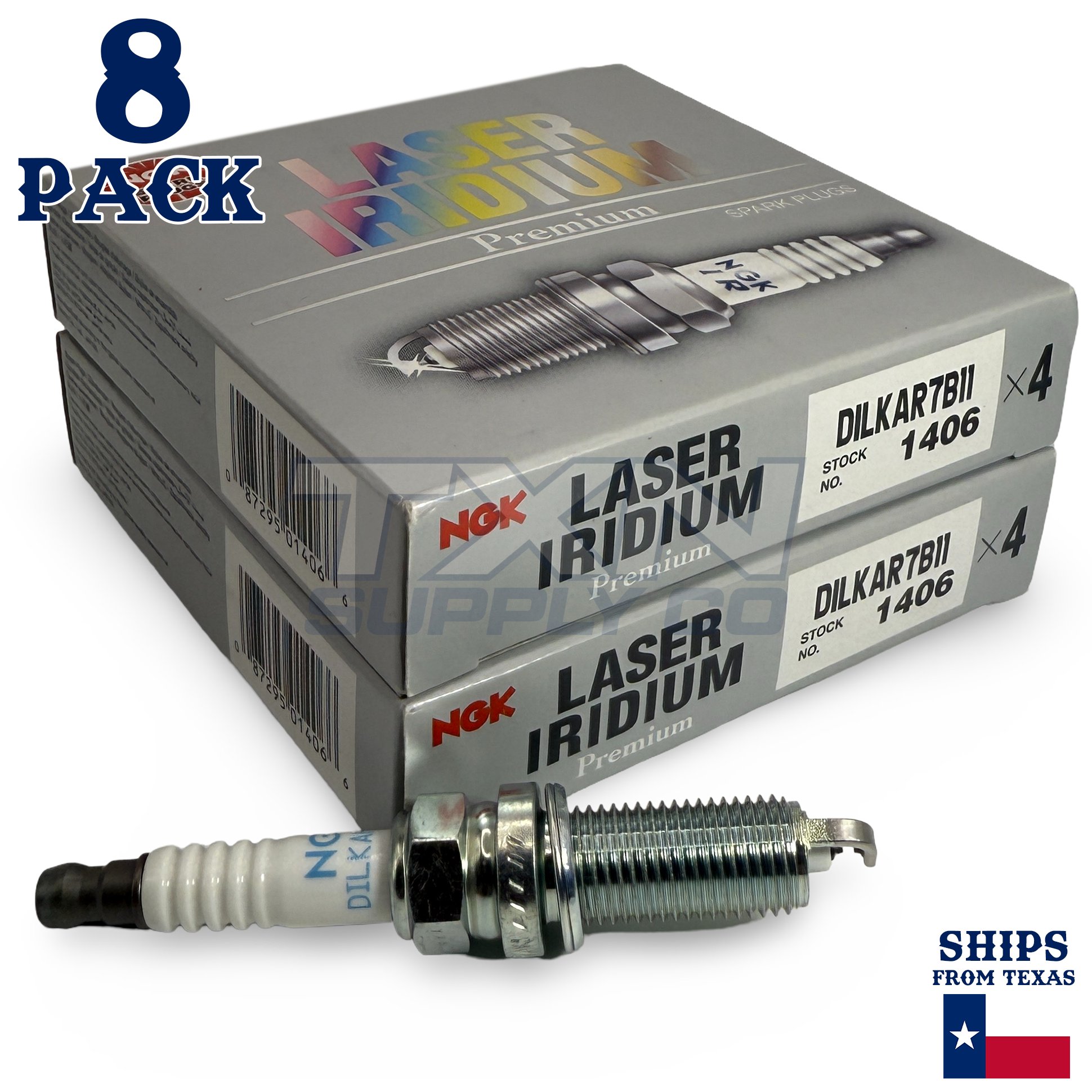 8 Pack NGK V-Power 1406 Spark Plugs DILKAR7B11